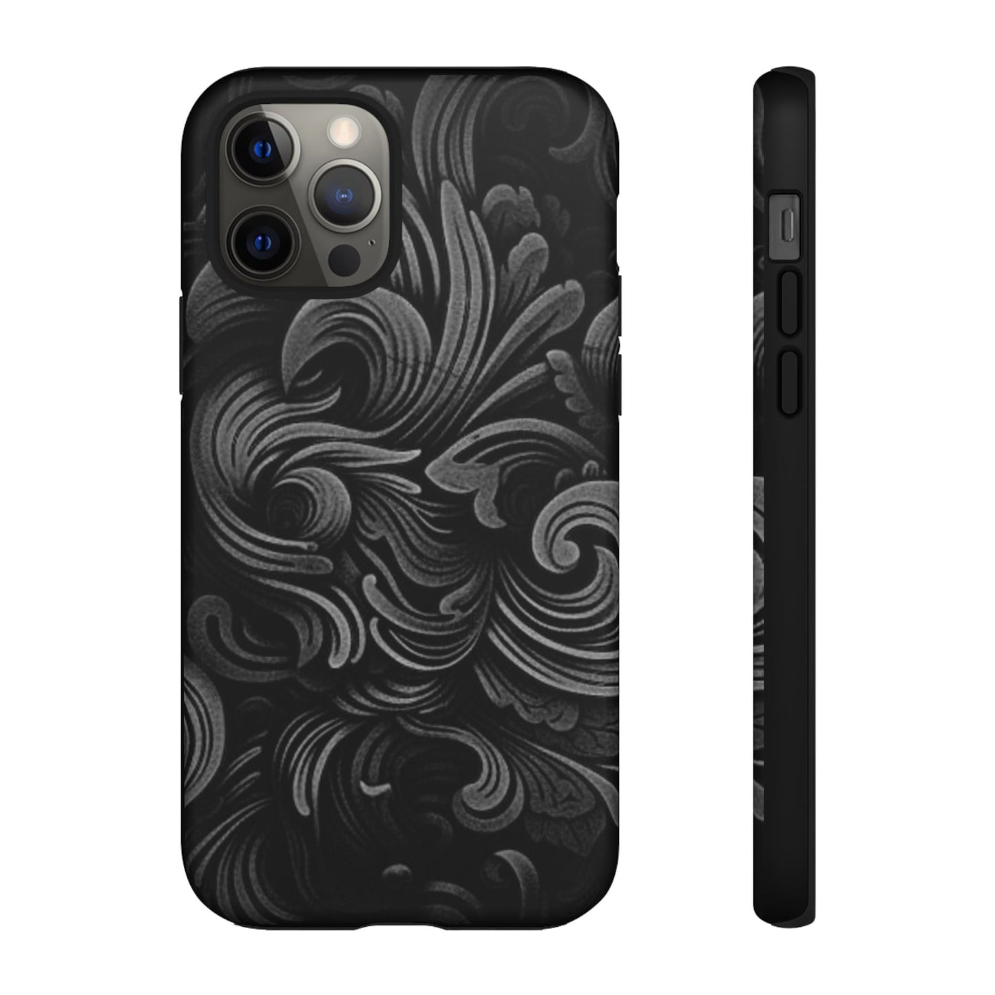 Black fortune Phone Case, Tough Cases, Stylish Phone Cover, Unique Gift for Her, Phone Protection, Floral Design Case