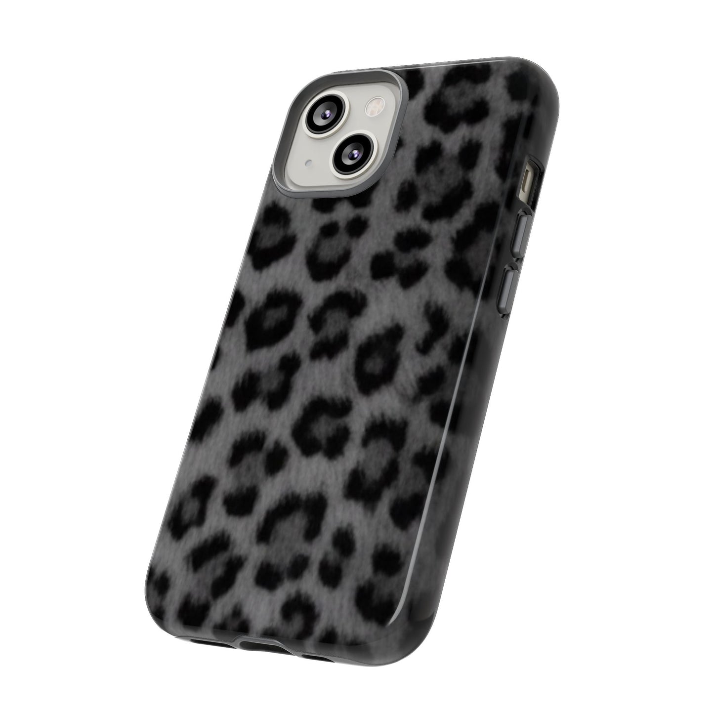 Leopard Print Dark Phone Case, Tough Cases for Animal Lovers, Stylish Protective Cover, Unique Gift for Her, Trendy Phone Accessory