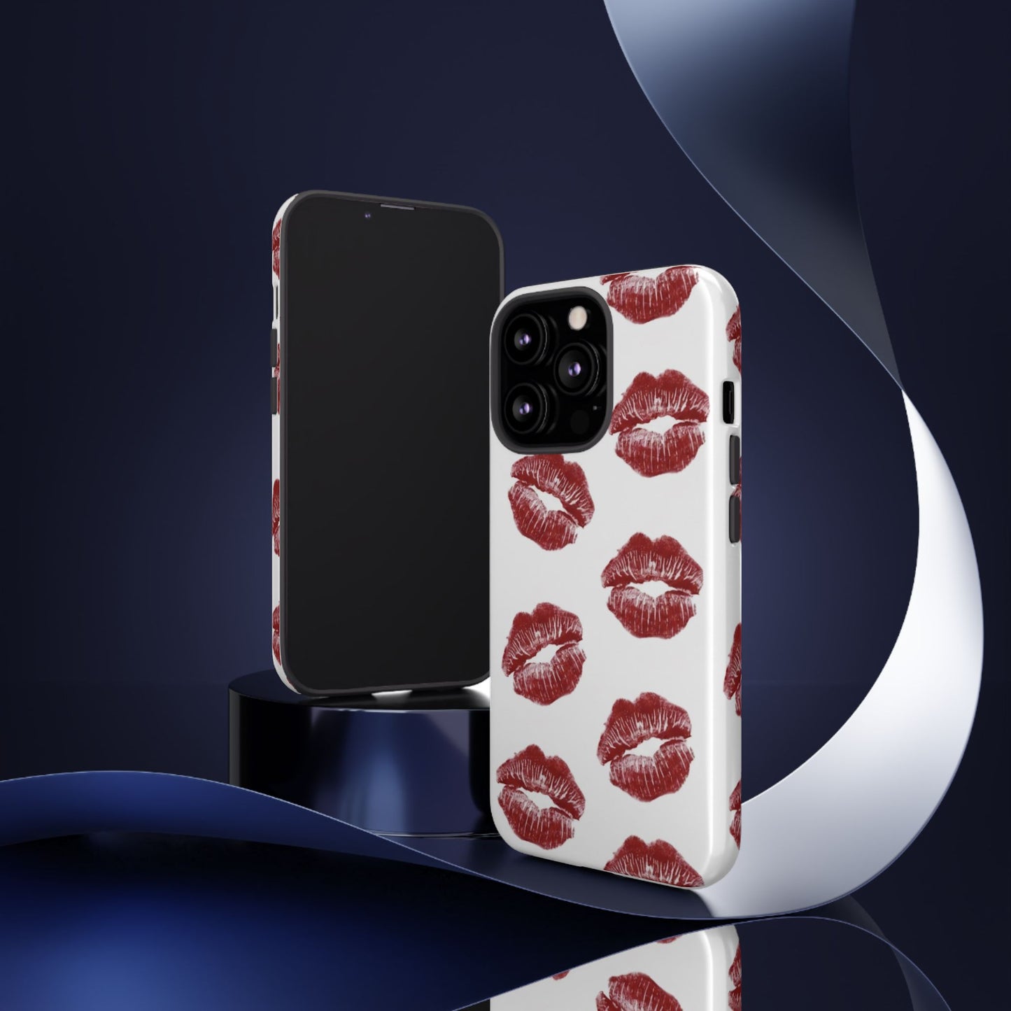 Kiss Mark Phone Case - Stylish Tough Cases for Couples, Valentine’s Day Gifts, Trendy Mobile Accessories, Chic Phone Covers