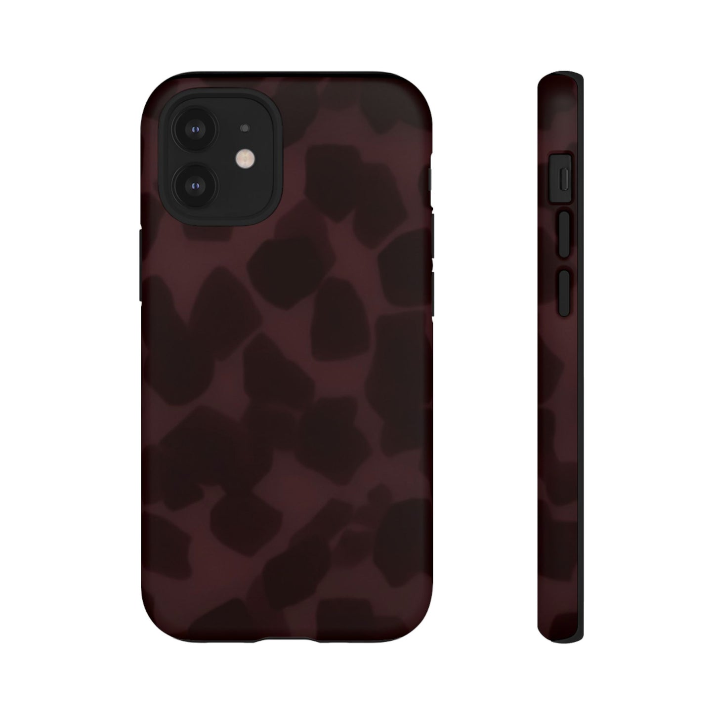Maroon Jumbo Tortoise shell Stylish Phone Cases, Durable Phone Cover, Cheetah Print Case, Trendy Mobile Accessories, Unique Gift Ideas