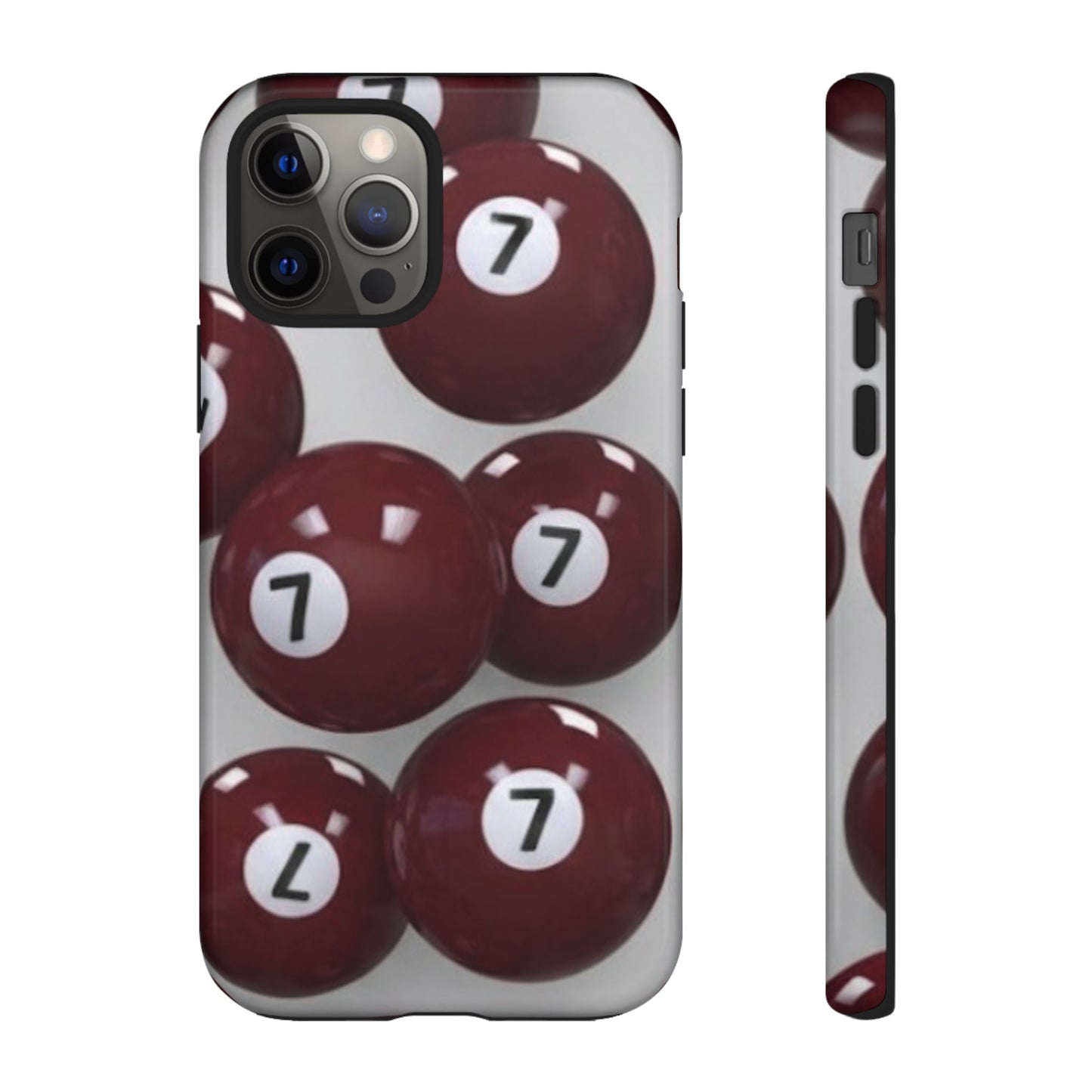 7ball red case Tough Case, scattered 7ball 8ball pool ball case matte or shiny
