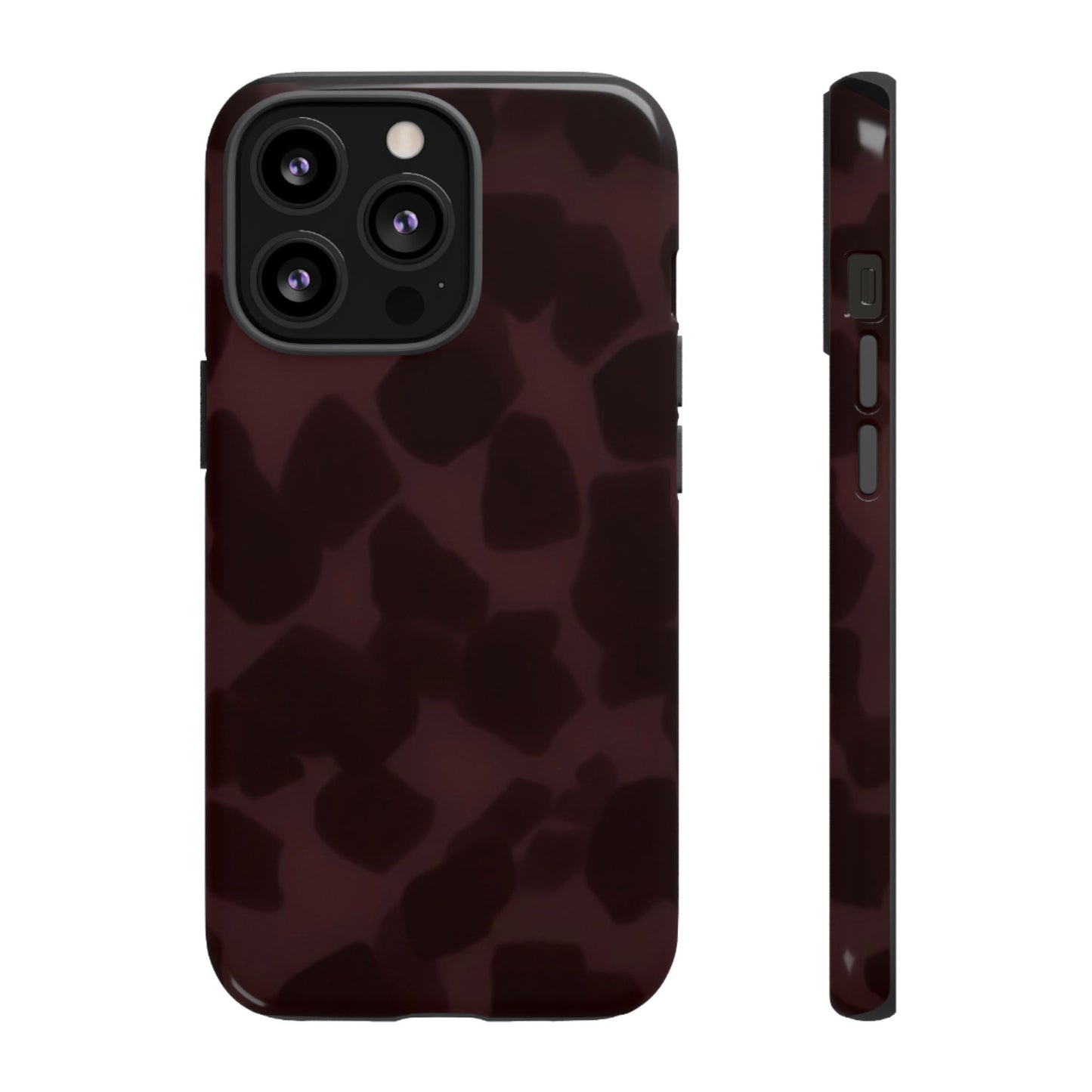 Maroon Jumbo Tortoise shell Stylish Phone Cases, Durable Phone Cover, Cheetah Print Case, Trendy Mobile Accessories, Unique Gift Ideas