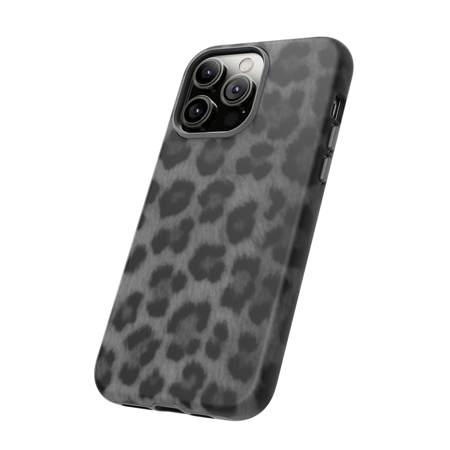 Leopard Print Dark Phone Case, Tough Cases for Animal Lovers, Stylish Protective Cover, Unique Gift for Her, Trendy Phone Accessory