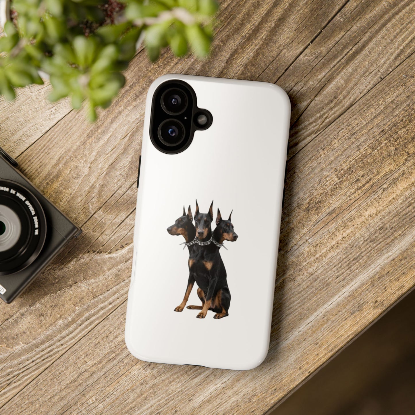 Doberman triple head tough case, Design | Perfect Gift for Dog Lovers, Pet Owners, Animal Enthusiasts, Birthdays, Christmas, Everyday Use