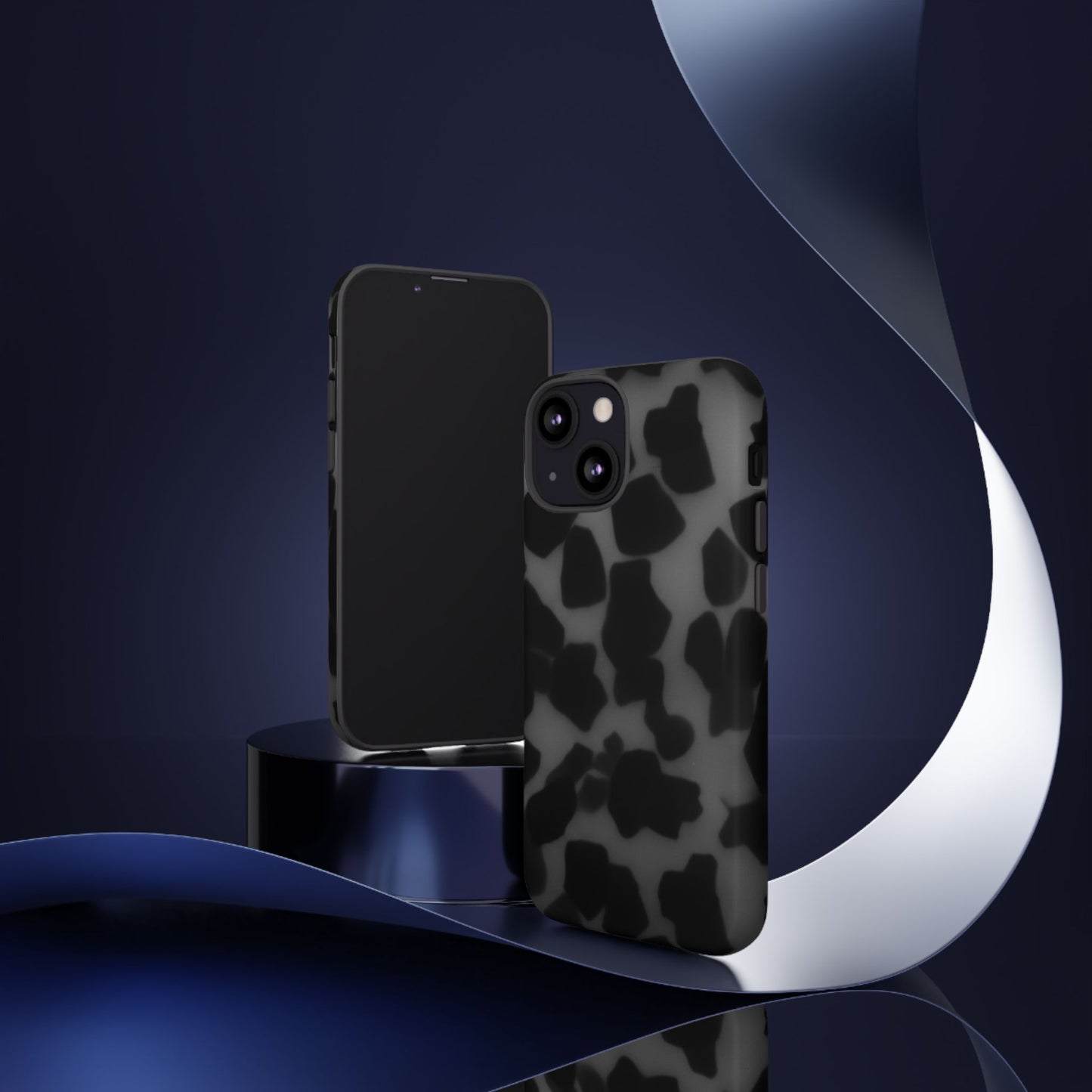 Jumbo tortoise shell Black Stylish Phone Case - Durable Protection, Trendy Design, Gift for Her, Fashion Accessories, Cow Print Phone Cover