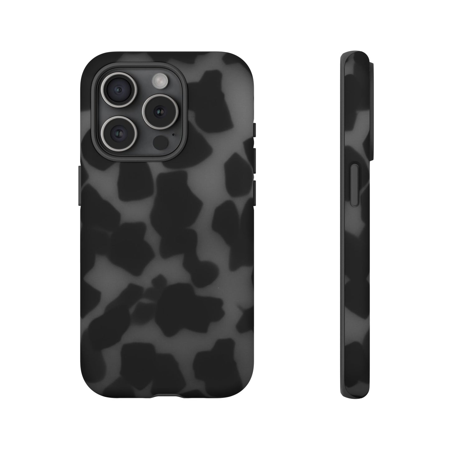 Jumbo tortoise shell Black Stylish Phone Case - Durable Protection, Trendy Design, Gift for Her, Fashion Accessories, Cow Print Phone Cover