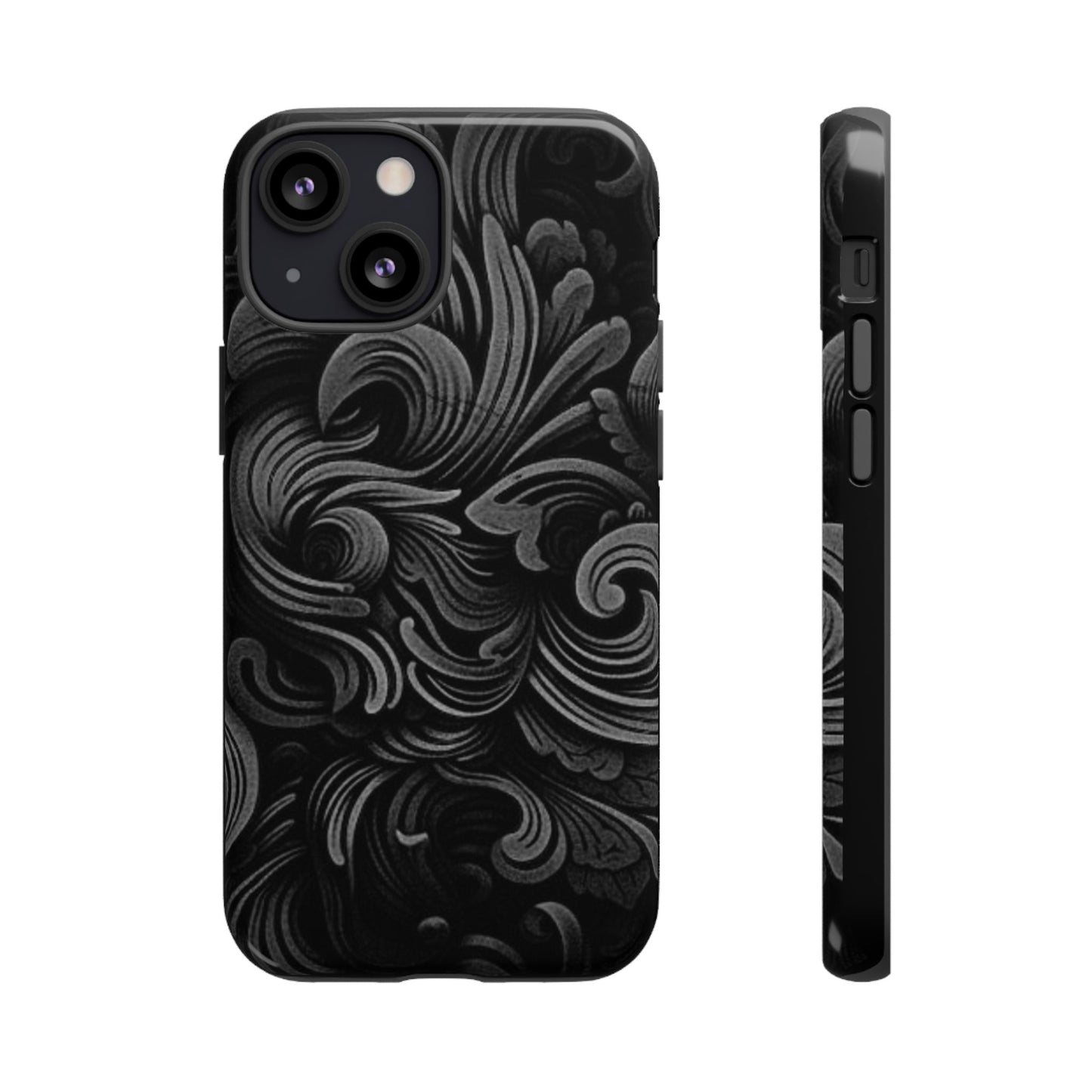 Black fortune Phone Case, Tough Cases, Stylish Phone Cover, Unique Gift for Her, Phone Protection, Floral Design Case
