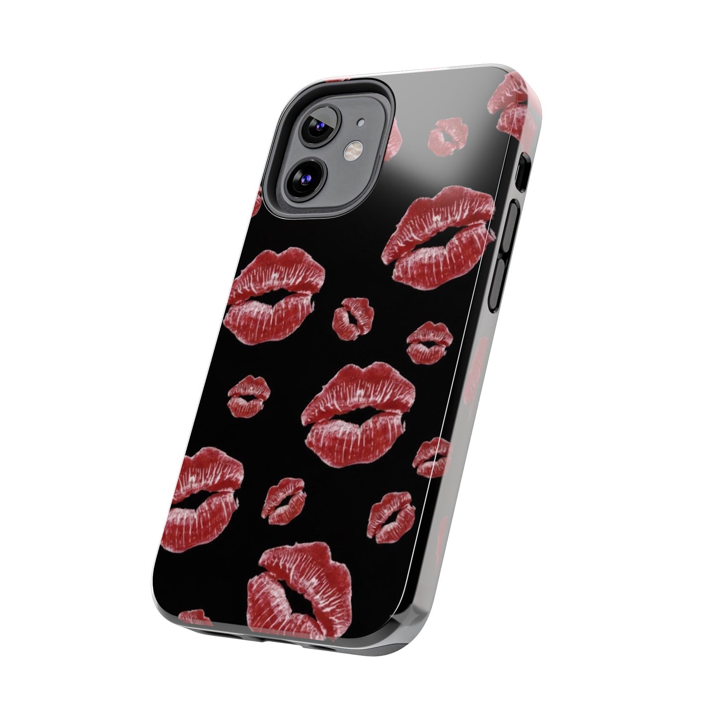 Kiss-Print Tough Phone Cases | Glamorous Protection, Unique Gift, Trendy Accessory, Valentine's Day, Stylish Gift for Her