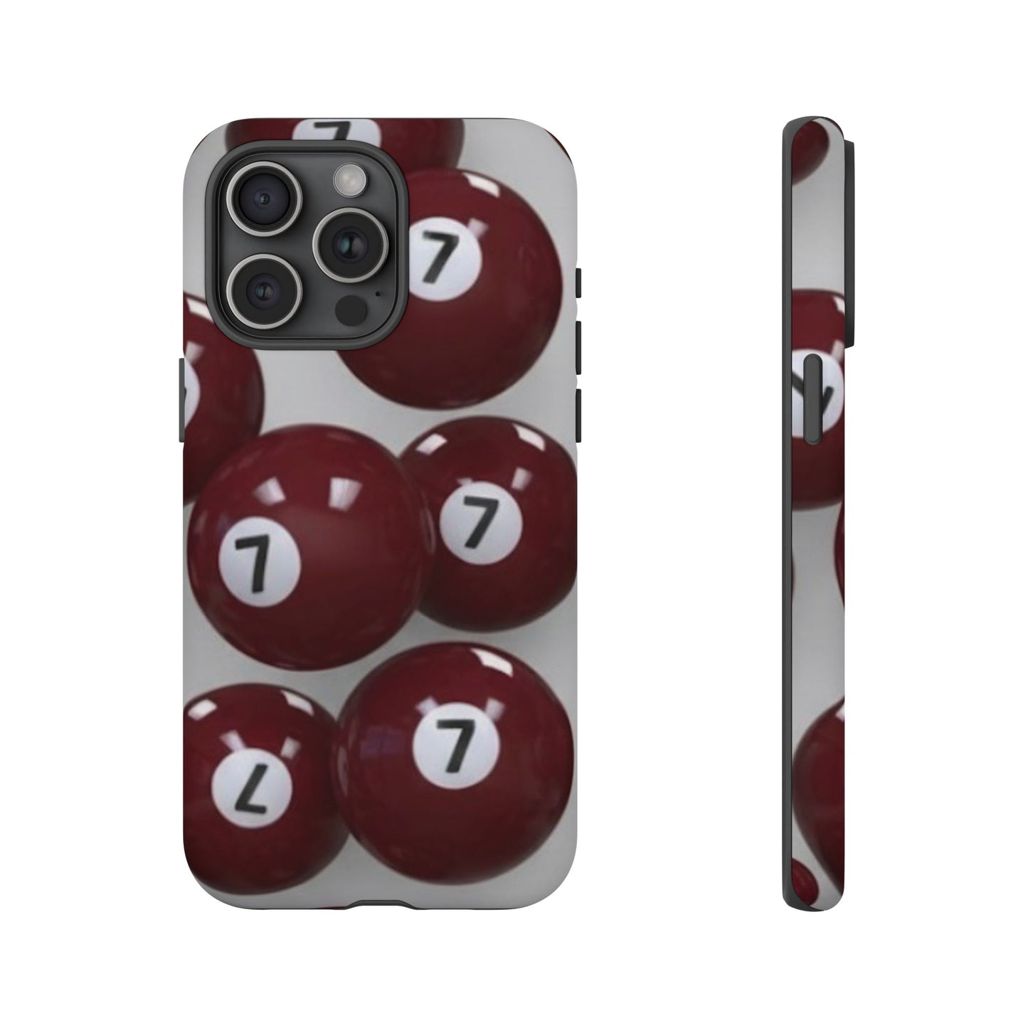 7ball red case Tough Case, scattered 7ball 8ball pool ball case matte or shiny
