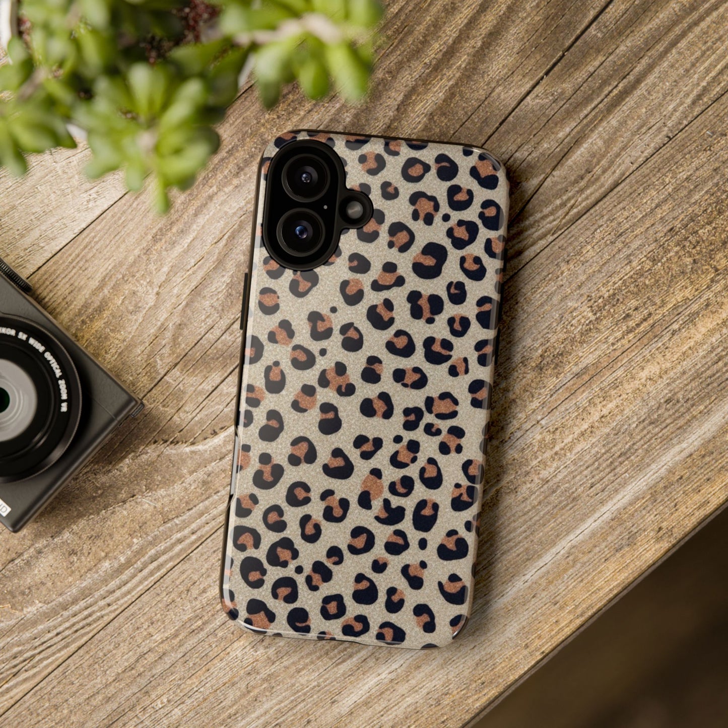 Leopard glitter Stylish Phone Case - Tough Cases with Chic Leopard Print Design, Animal Print Case, Trendy Cell Cover, Gifts for Her, Fashionable Tech [...]
