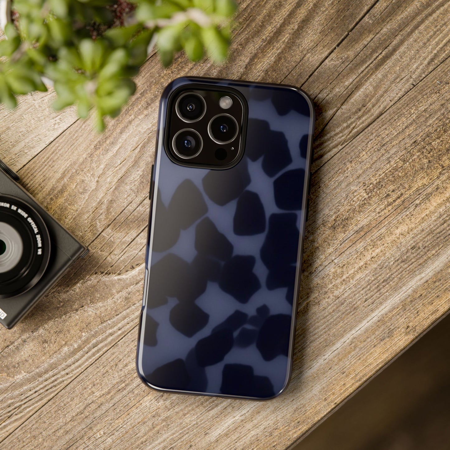Jumbo Tortoise shell Navy Tuff Phone Case, Tough Cases with Sleek Modern Design for Protection, Gift for Tech Enthusiasts, Perfect for Any Occasion