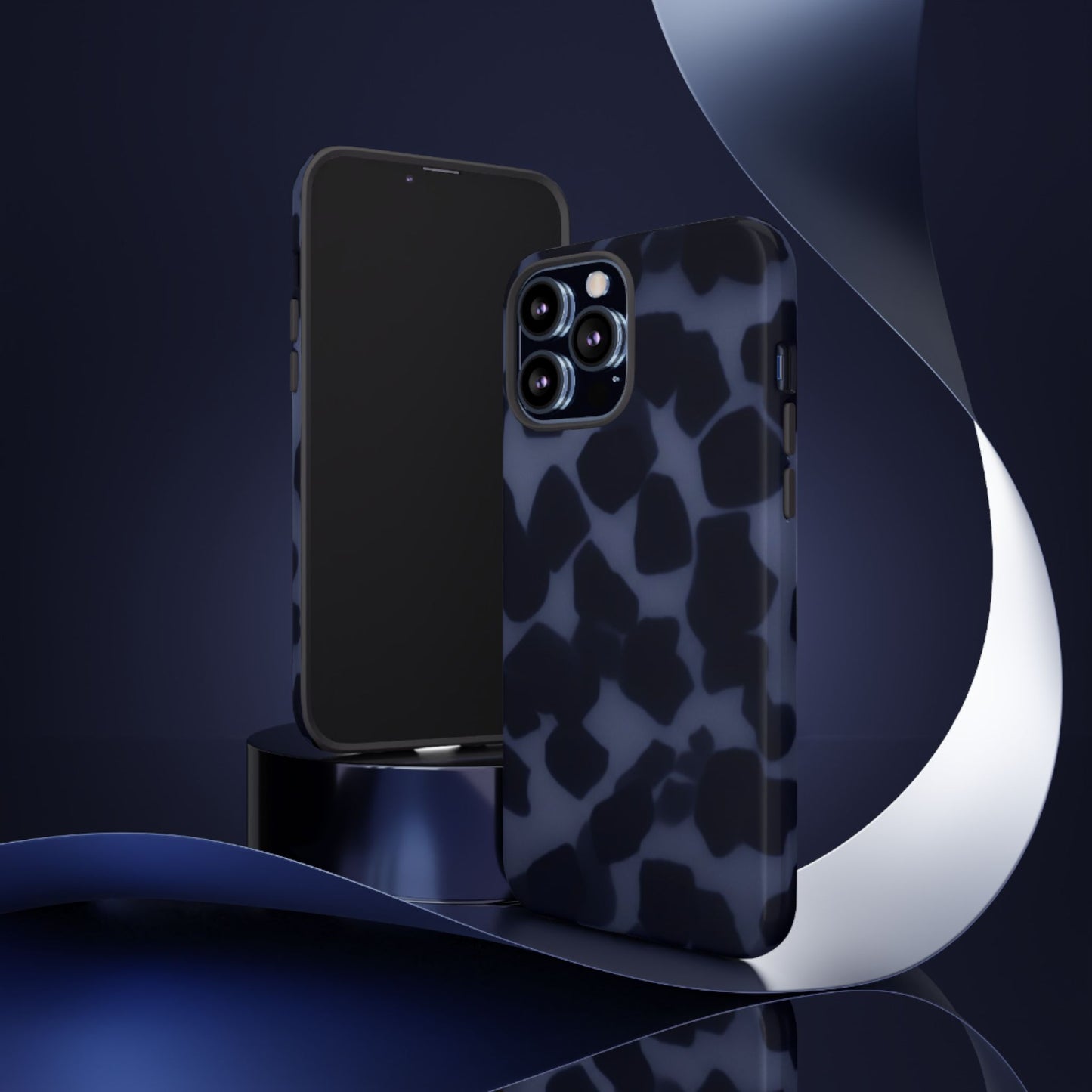 Jumbo Tortoise shell Navy Tuff Phone Case, Tough Cases with Sleek Modern Design for Protection, Gift for Tech Enthusiasts, Perfect for Any Occasion