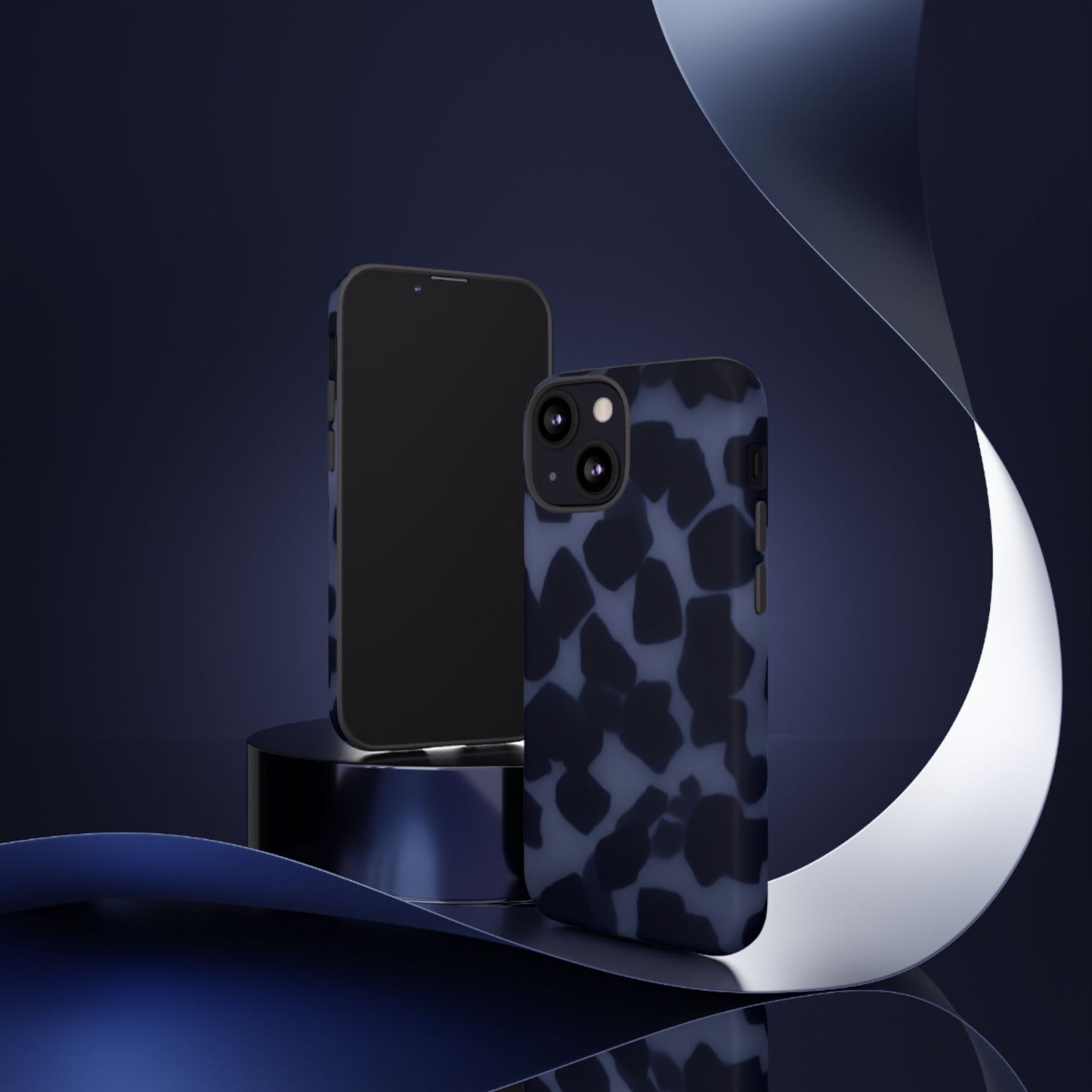 Jumbo Tortoise shell Navy Tuff Phone Case, Tough Cases with Sleek Modern Design for Protection, Gift for Tech Enthusiasts, Perfect for Any Occasion