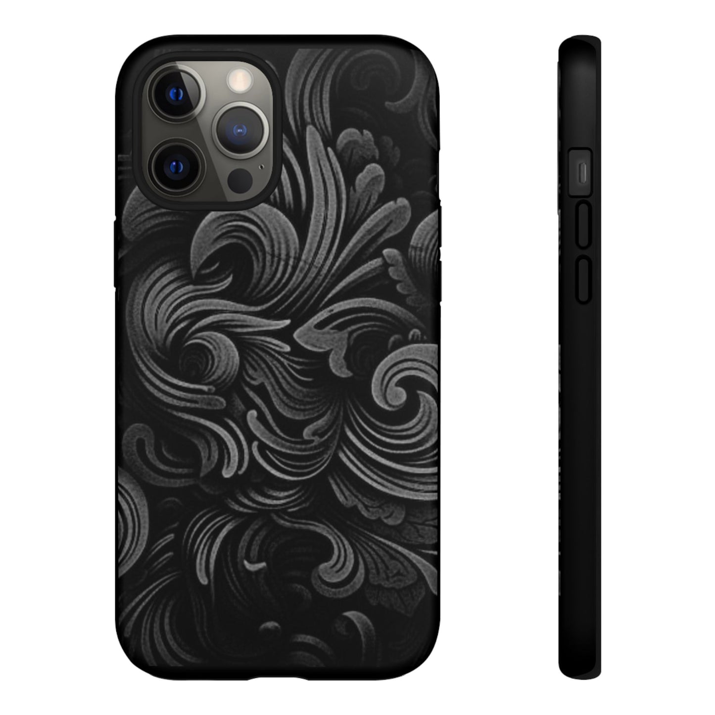 Black fortune Phone Case, Tough Cases, Stylish Phone Cover, Unique Gift for Her, Phone Protection, Floral Design Case