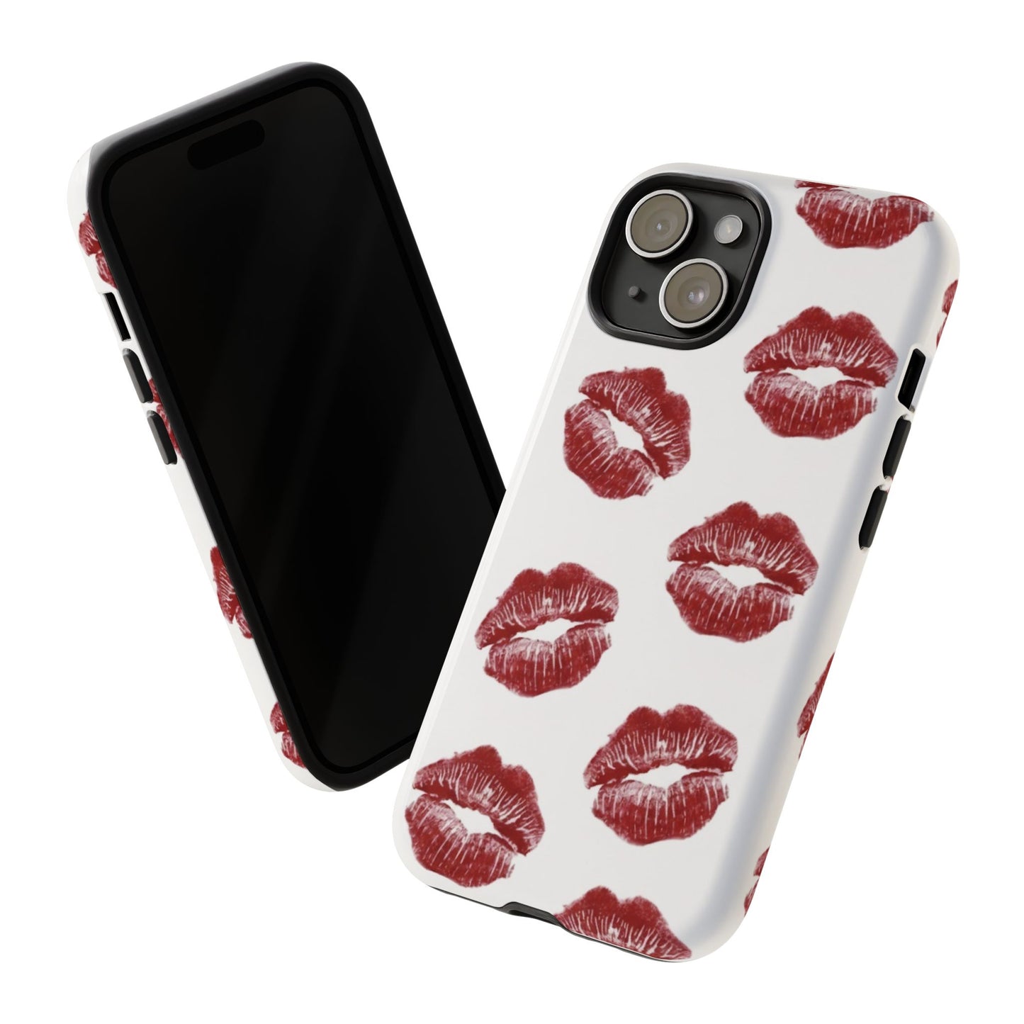 Kiss Mark Phone Case - Stylish Tough Cases for Couples, Valentine’s Day Gifts, Trendy Mobile Accessories, Chic Phone Covers