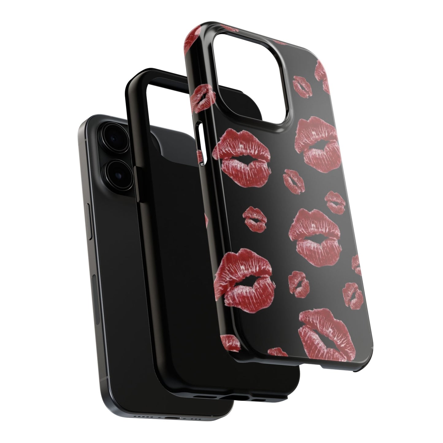 Kiss-Print Tough Phone Cases | Glamorous Protection, Unique Gift, Trendy Accessory, Valentine's Day, Stylish Gift for Her