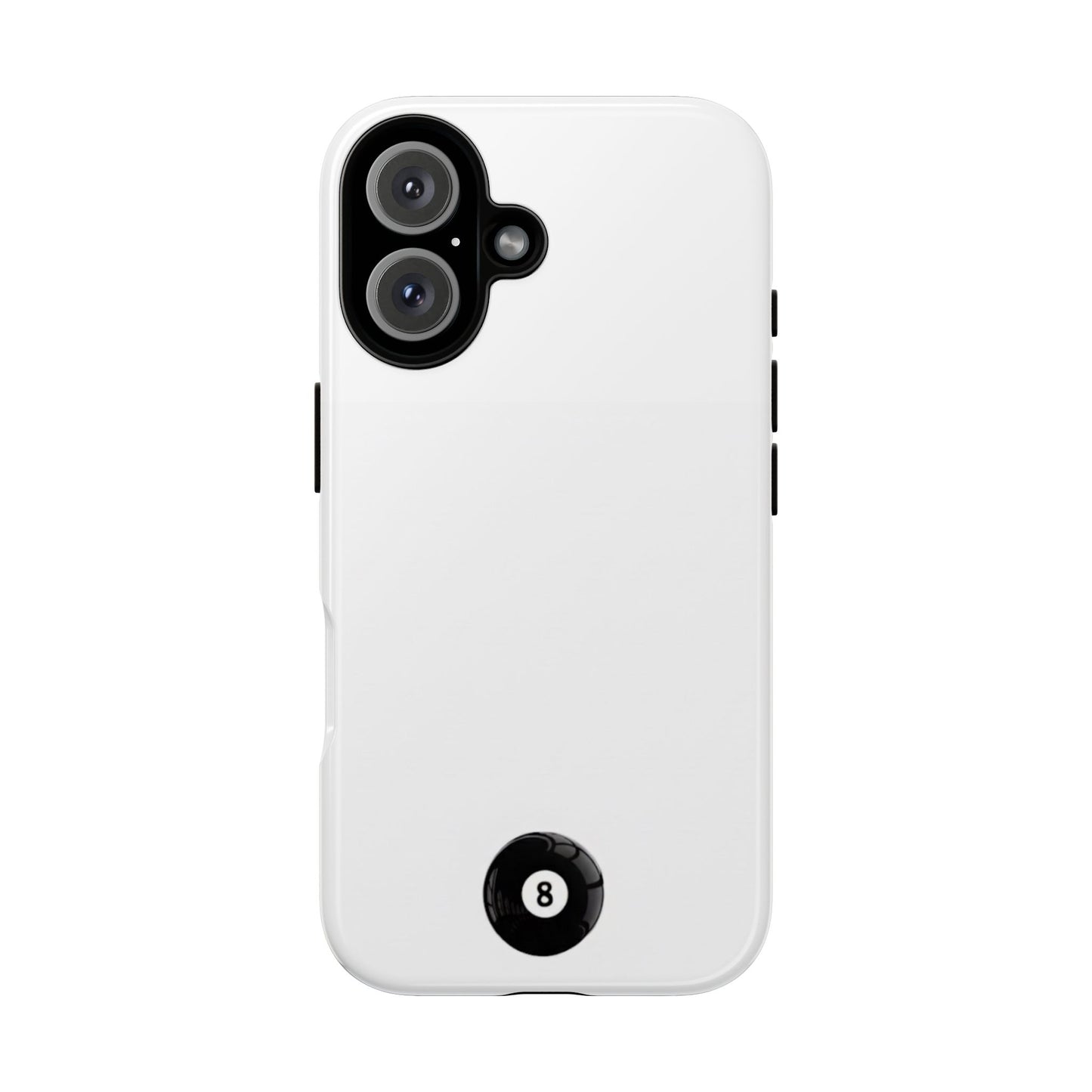 Small 8ball Centered Tough Case, amazing gifts for him, her White phone case