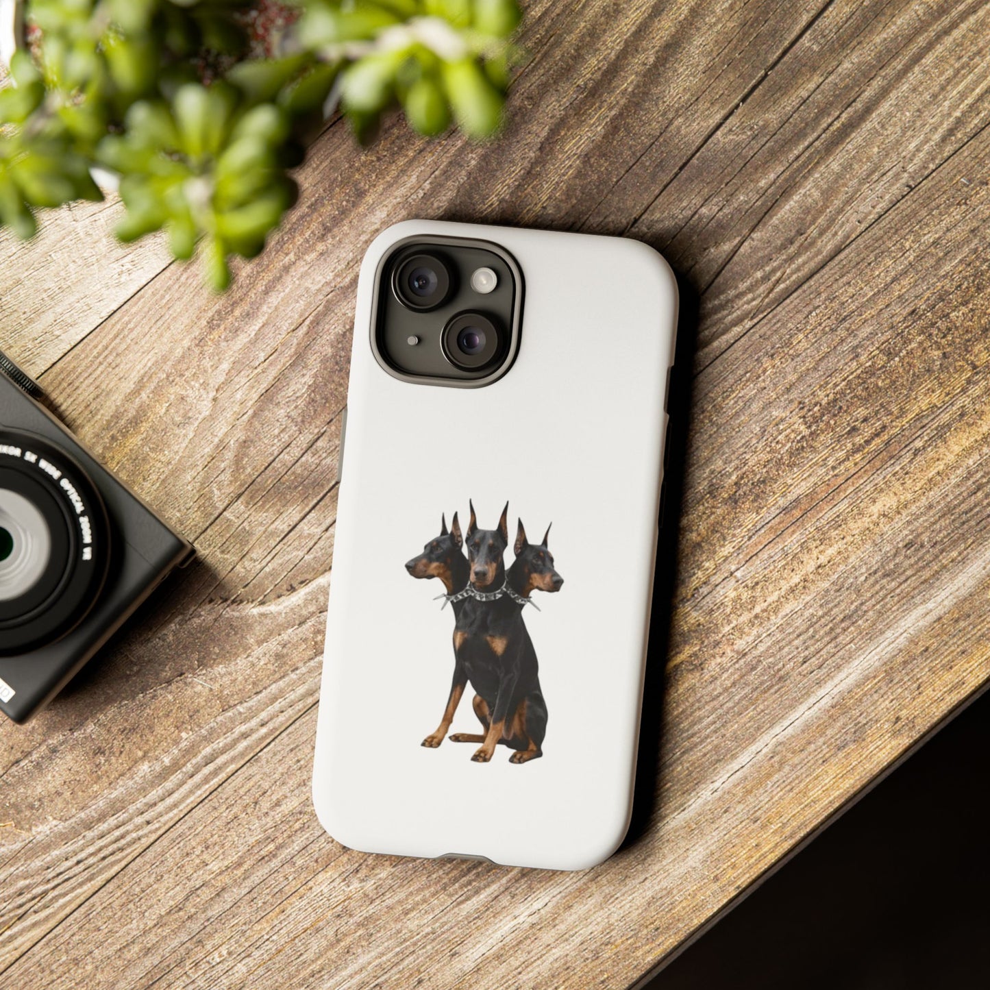 Doberman triple head tough case, Design | Perfect Gift for Dog Lovers, Pet Owners, Animal Enthusiasts, Birthdays, Christmas, Everyday Use