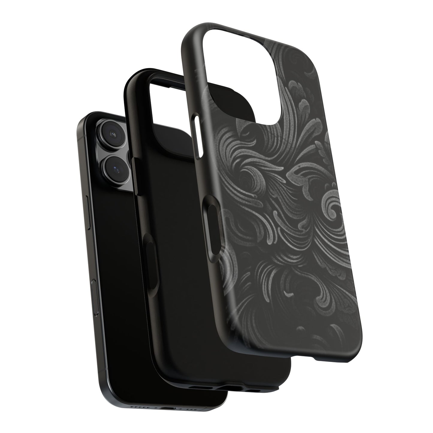 Black fortune Phone Case, Tough Cases, Stylish Phone Cover, Unique Gift for Her, Phone Protection, Floral Design Case