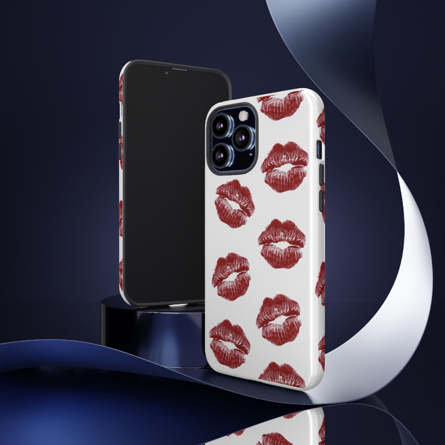 Kiss Mark Phone Case - Stylish Tough Cases for Couples, Valentine’s Day Gifts, Trendy Mobile Accessories, Chic Phone Covers