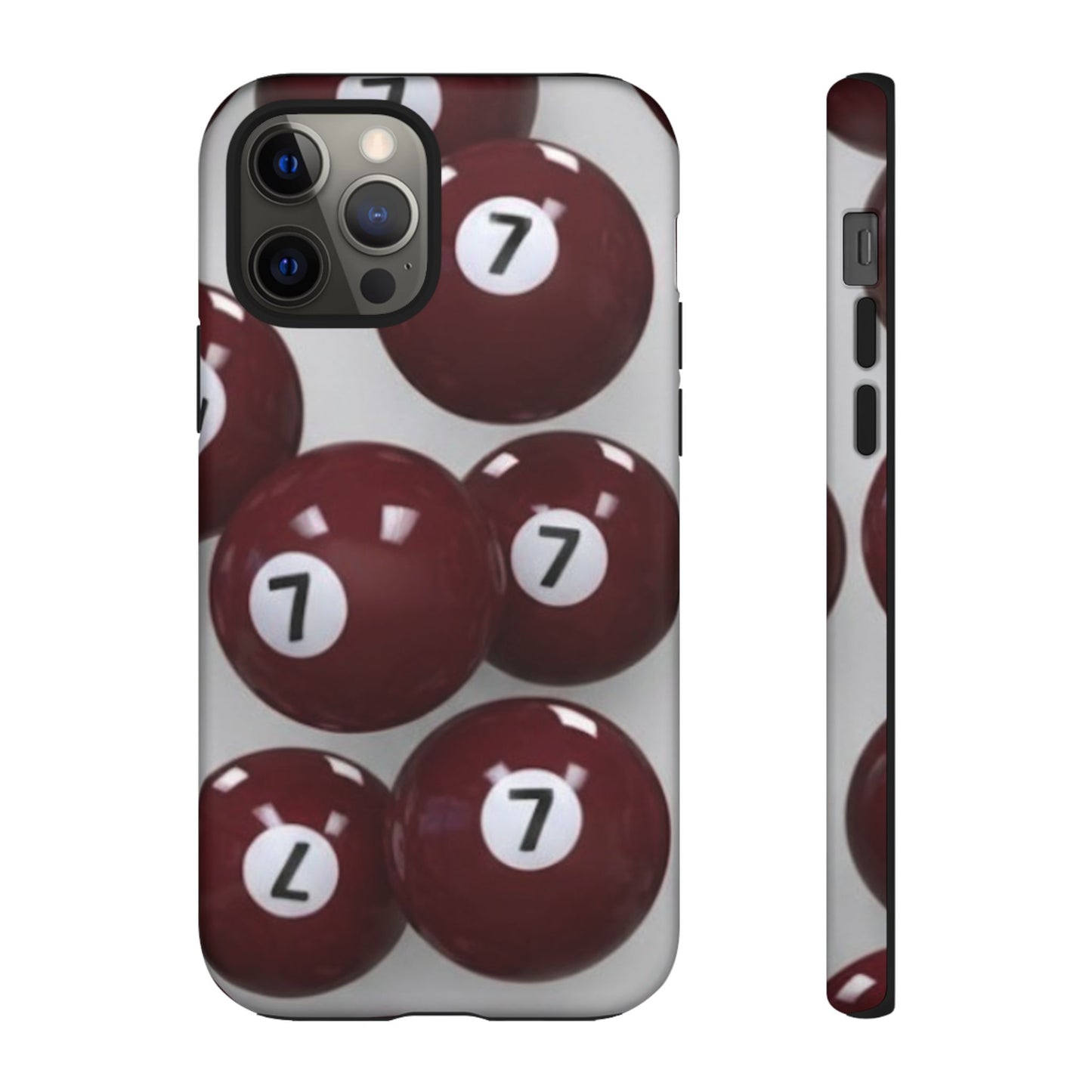 7ball red case Tough Case, scattered 7ball 8ball pool ball case matte or shiny