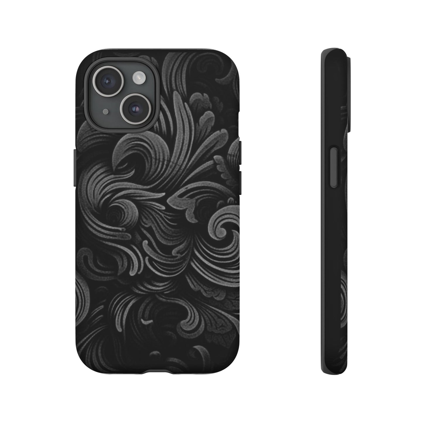 Black fortune Phone Case, Tough Cases, Stylish Phone Cover, Unique Gift for Her, Phone Protection, Floral Design Case
