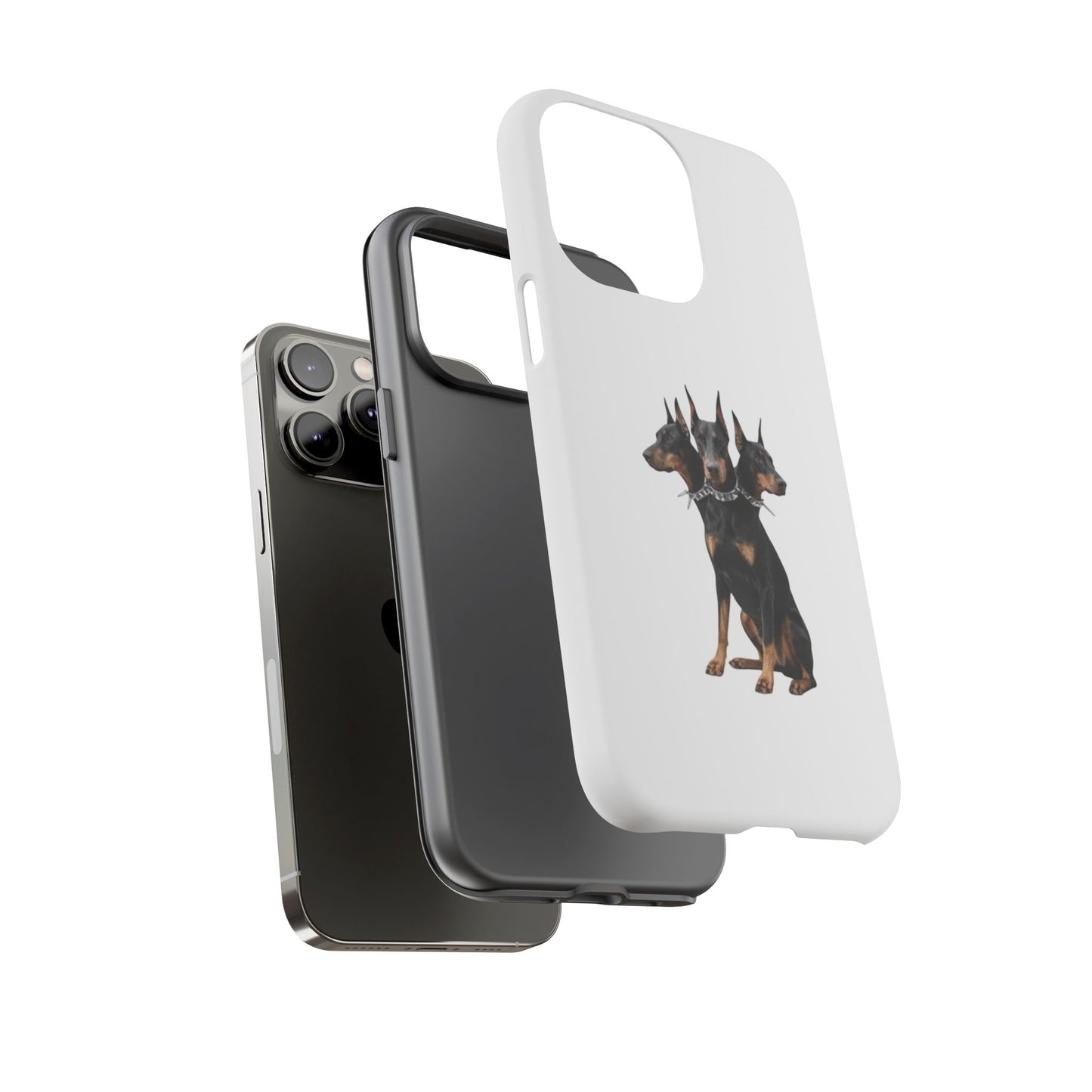 Doberman triple head tough case, Design | Perfect Gift for Dog Lovers, Pet Owners, Animal Enthusiasts, Birthdays, Christmas, Everyday Use