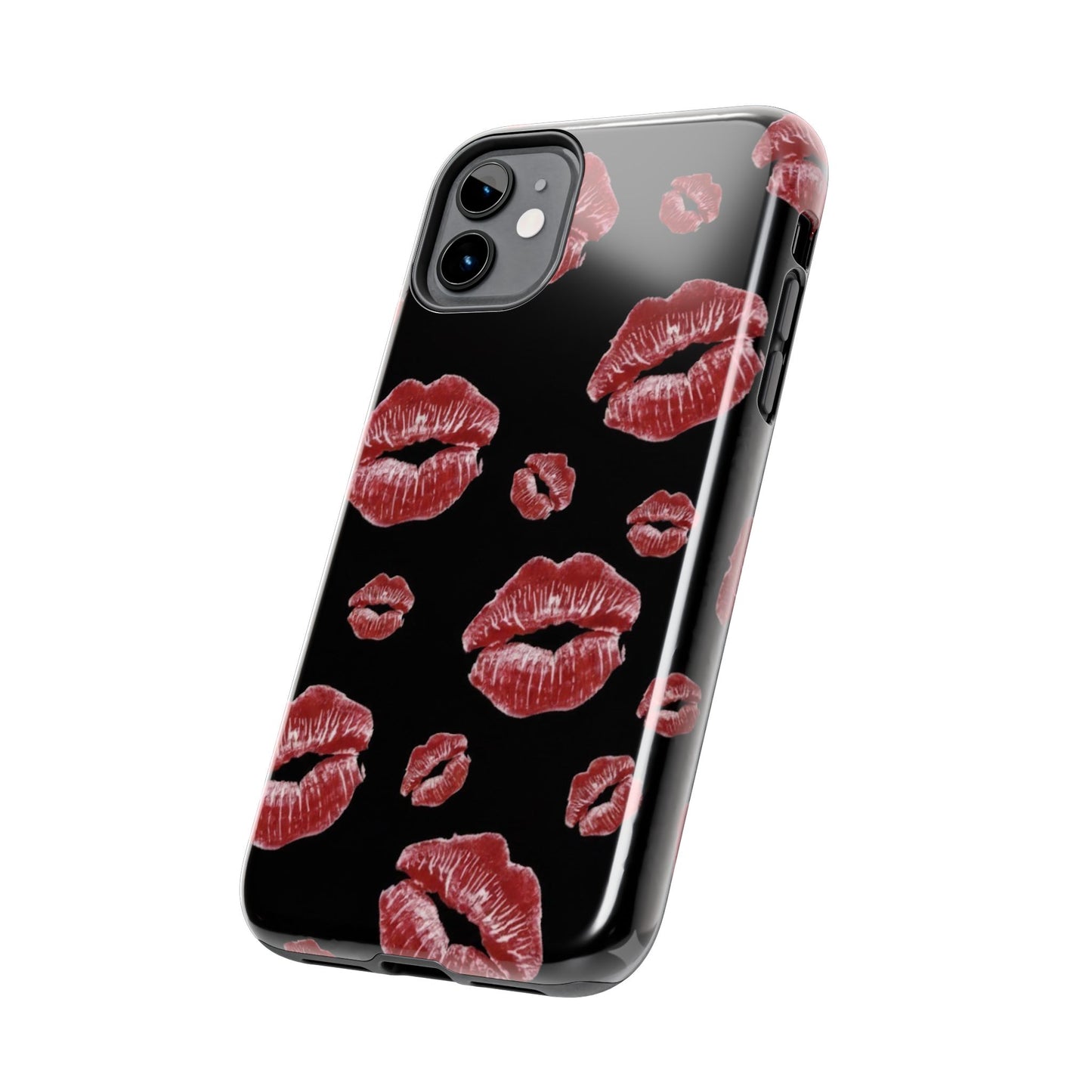 Kiss-Print Tough Phone Cases | Glamorous Protection, Unique Gift, Trendy Accessory, Valentine's Day, Stylish Gift for Her