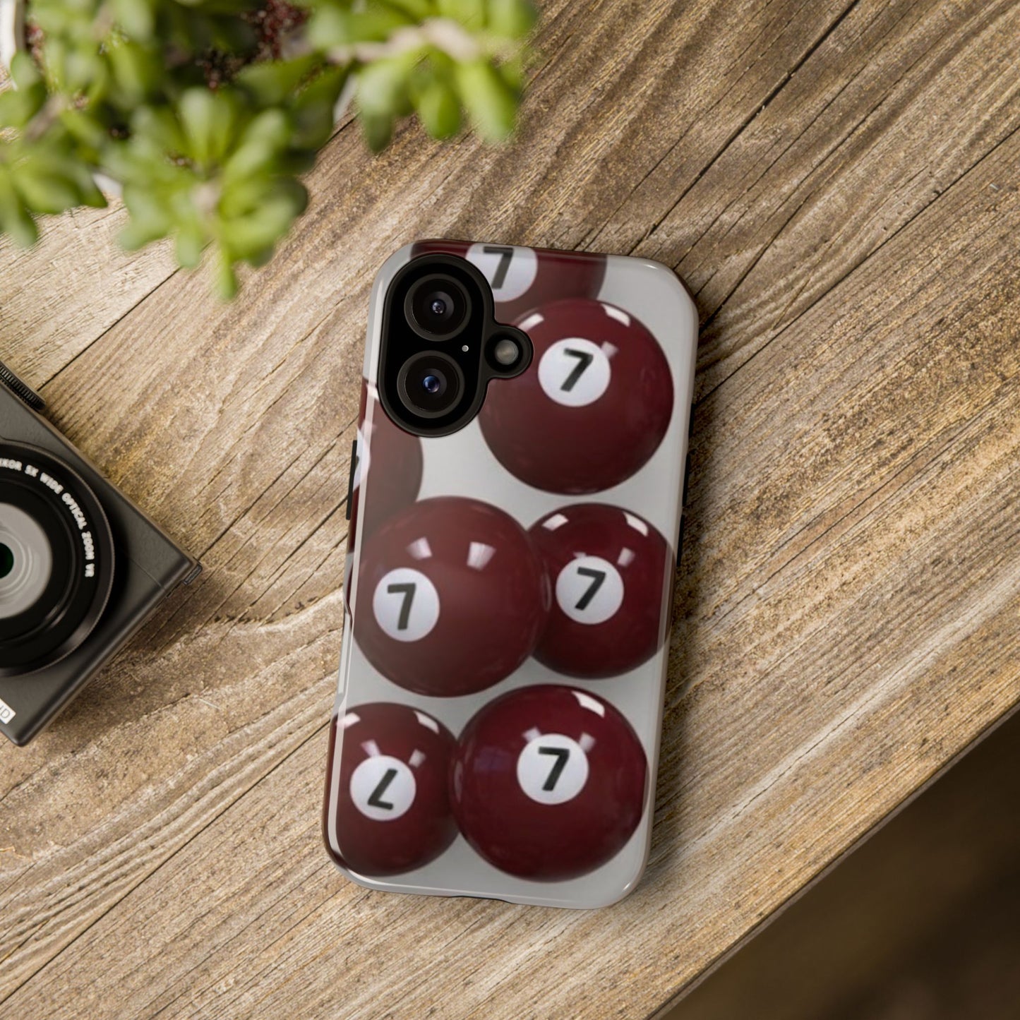 7ball red case Tough Case, scattered 7ball 8ball pool ball case matte or shiny