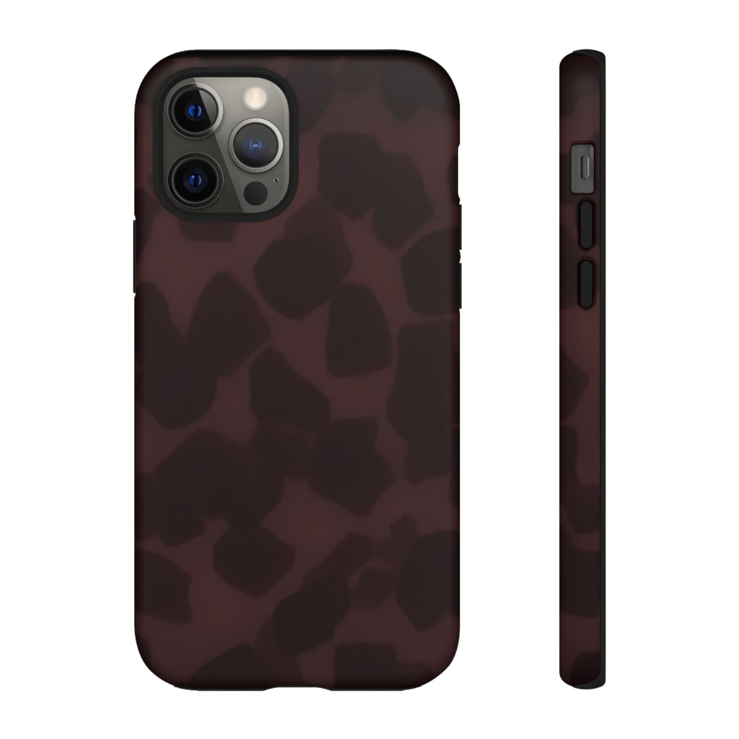 Maroon Jumbo Tortoise shell Stylish Phone Cases, Durable Phone Cover, Cheetah Print Case, Trendy Mobile Accessories, Unique Gift Ideas