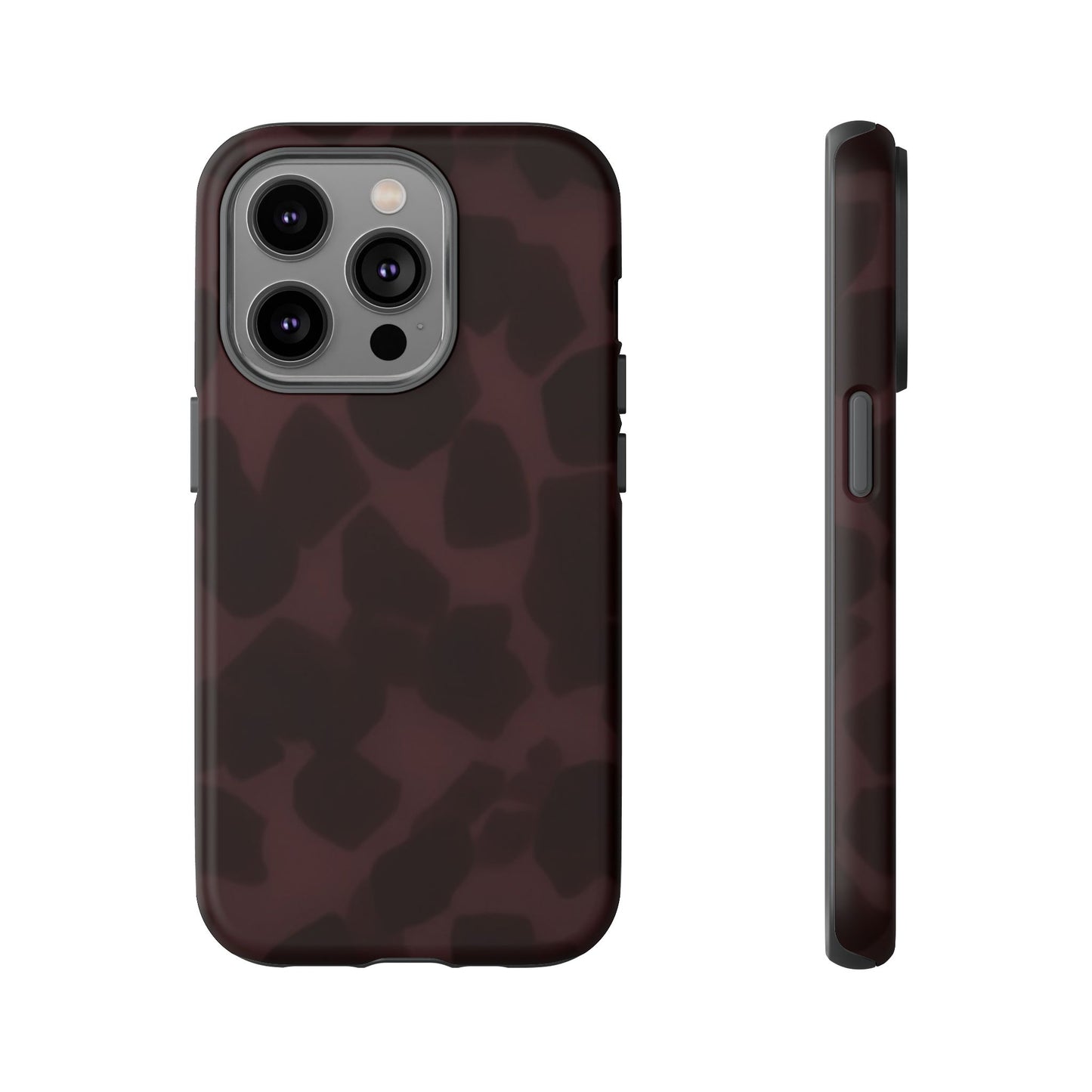 Maroon Jumbo Tortoise shell Stylish Phone Cases, Durable Phone Cover, Cheetah Print Case, Trendy Mobile Accessories, Unique Gift Ideas