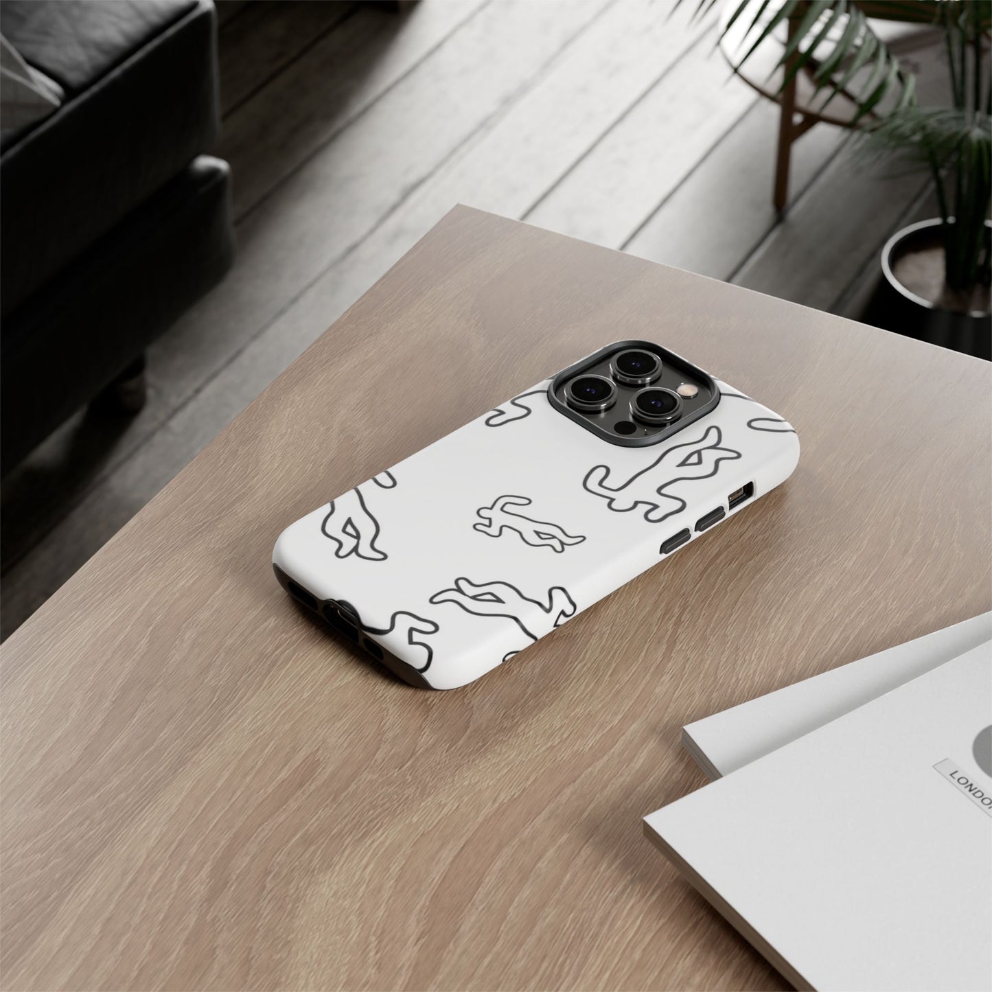 Chalk outline scene  Tough case Protectors, Trendy Cell Phone Cover, Unique Gift for Him or Her, Modern Art Accessory, Fun Design for All [...]