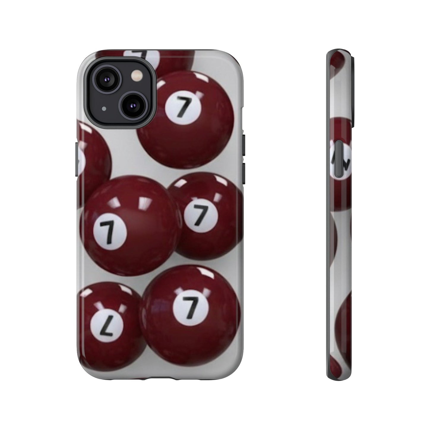 7ball red case Tough Case, scattered 7ball 8ball pool ball case matte or shiny
