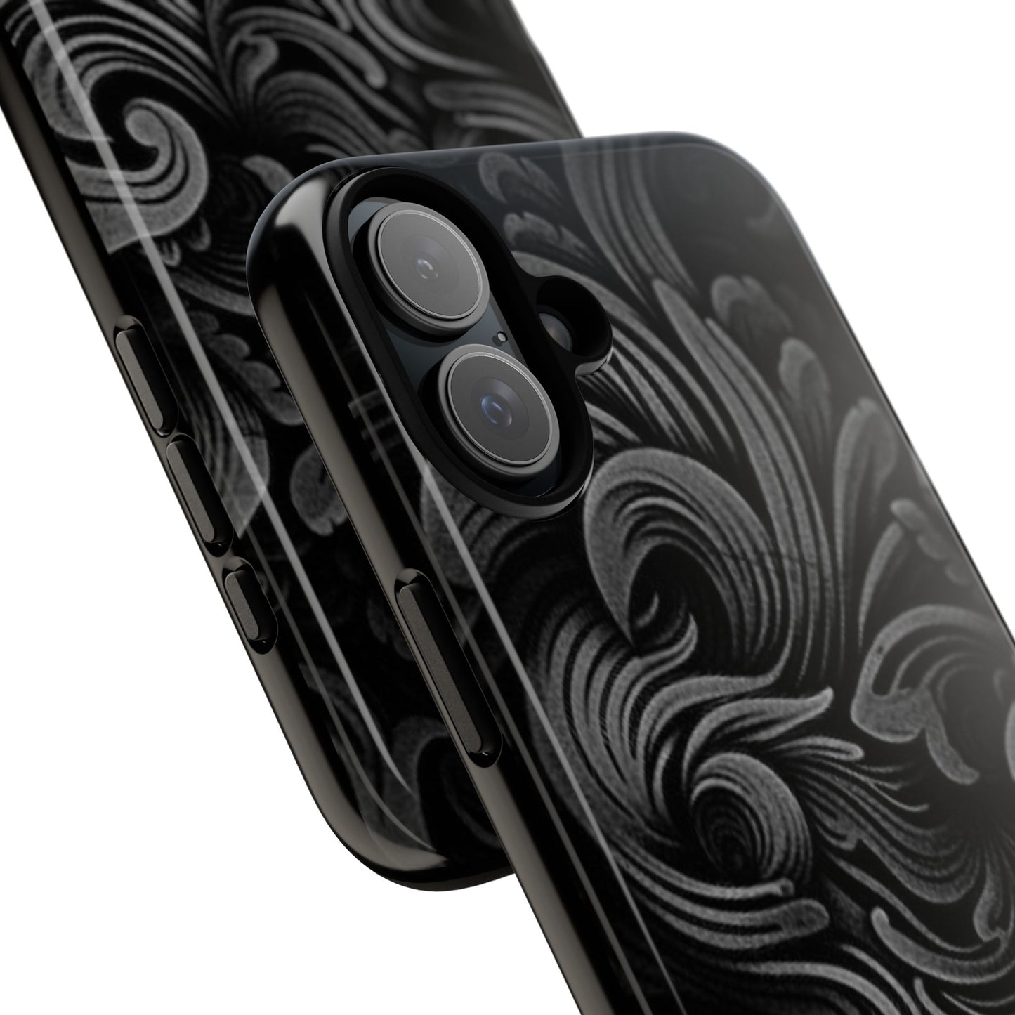Black fortune Phone Case, Tough Cases, Stylish Phone Cover, Unique Gift for Her, Phone Protection, Floral Design Case