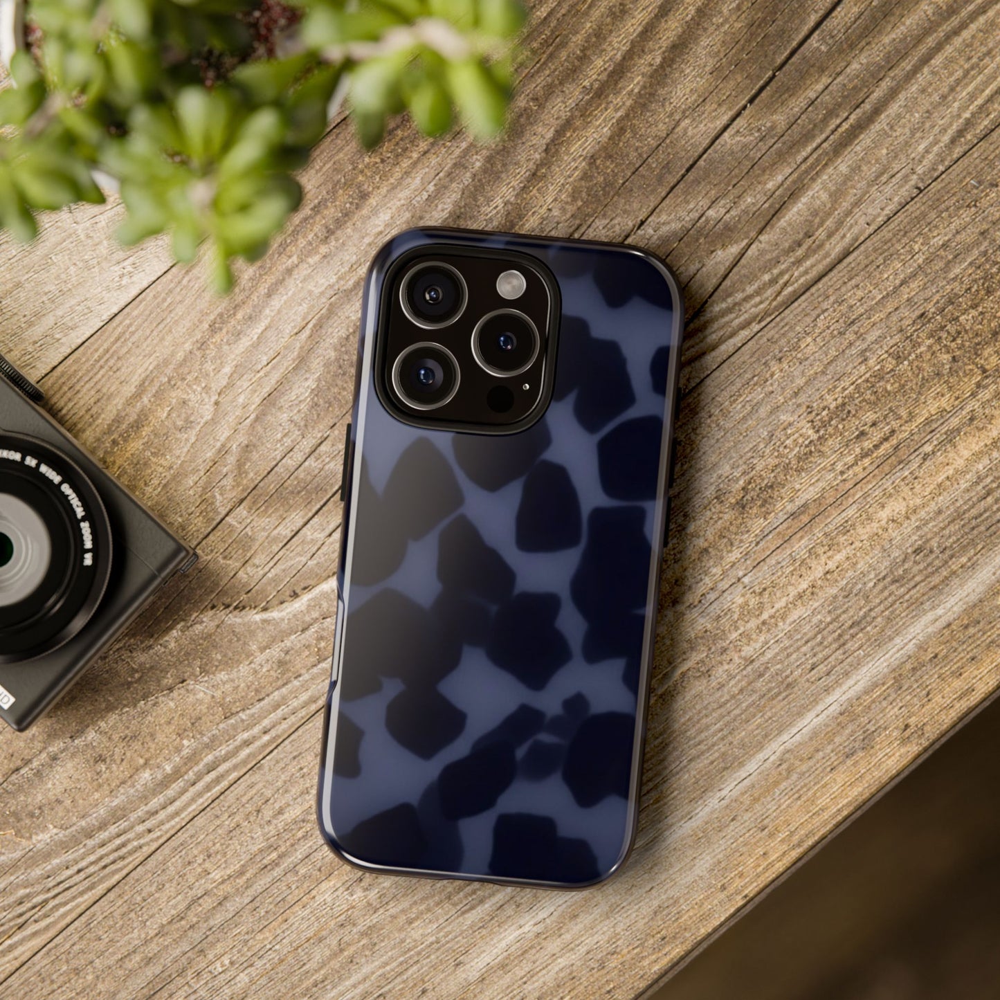Jumbo Tortoise shell Navy Tuff Phone Case, Tough Cases with Sleek Modern Design for Protection, Gift for Tech Enthusiasts, Perfect for Any Occasion