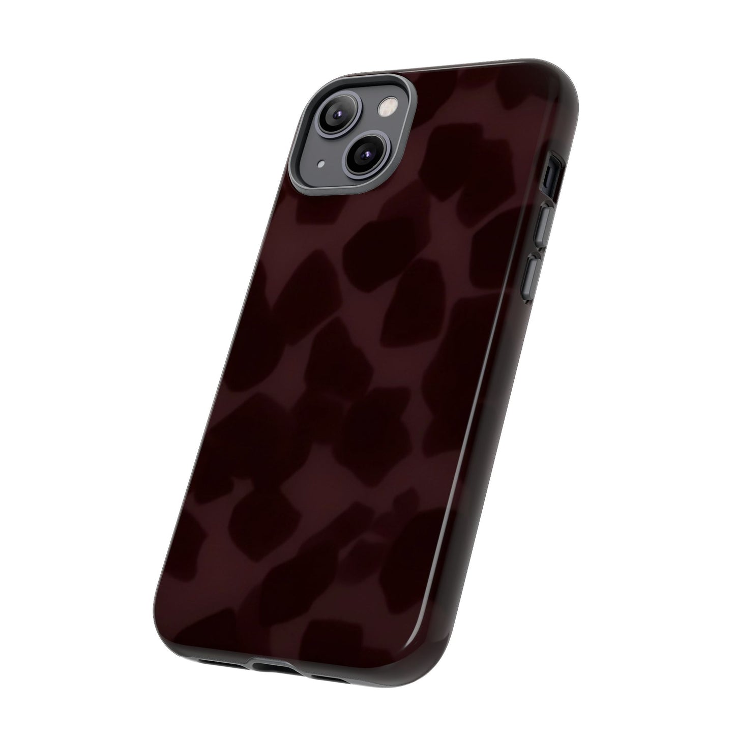 Maroon Jumbo Tortoise shell Stylish Phone Cases, Durable Phone Cover, Cheetah Print Case, Trendy Mobile Accessories, Unique Gift Ideas