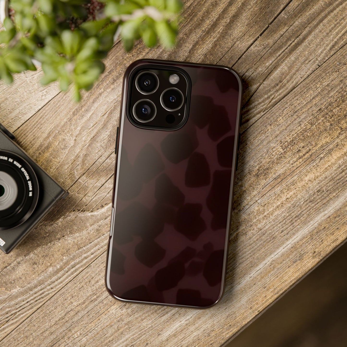 Maroon Jumbo Tortoise shell Stylish Phone Cases, Durable Phone Cover, Cheetah Print Case, Trendy Mobile Accessories, Unique Gift Ideas