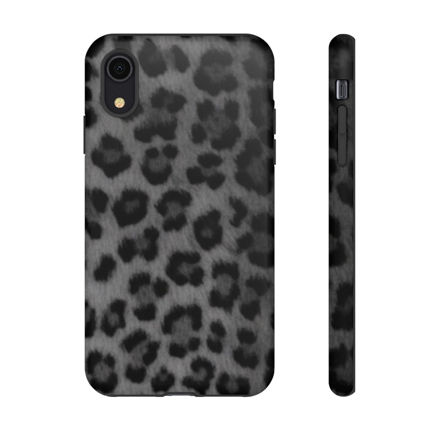 Leopard Print Dark Phone Case, Tough Cases for Animal Lovers, Stylish Protective Cover, Unique Gift for Her, Trendy Phone Accessory