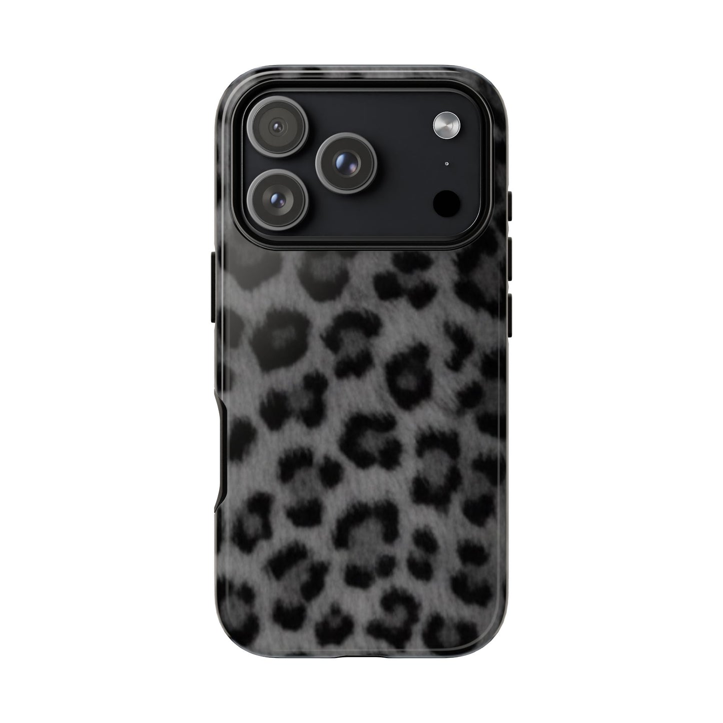 Leopard Print Dark Phone Case, Tough Cases for Animal Lovers, Stylish Protective Cover, Unique Gift for Her, Trendy Phone Accessory