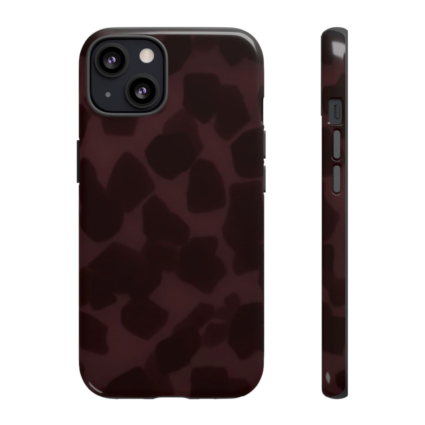 Maroon Jumbo Tortoise shell Stylish Phone Cases, Durable Phone Cover, Cheetah Print Case, Trendy Mobile Accessories, Unique Gift Ideas