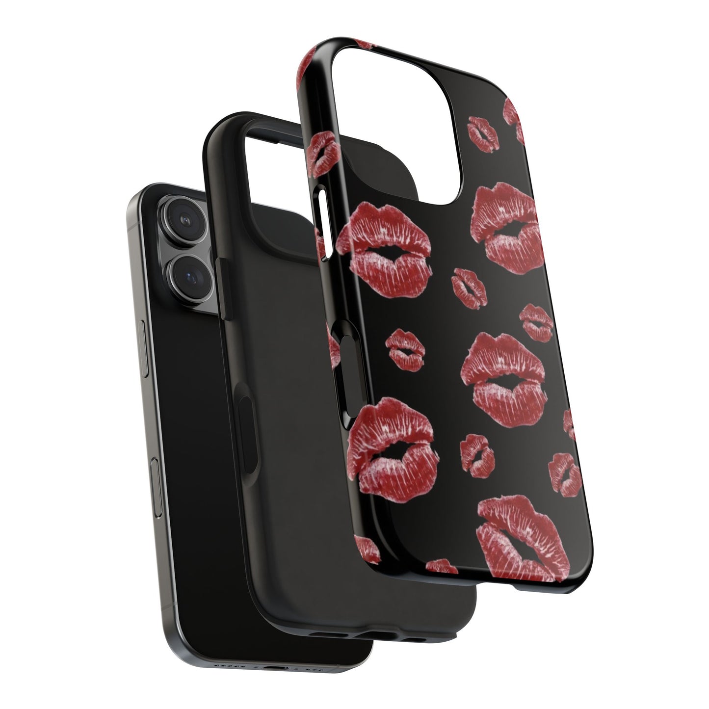 Kiss-Print Tough Phone Cases | Glamorous Protection, Unique Gift, Trendy Accessory, Valentine's Day, Stylish Gift for Her