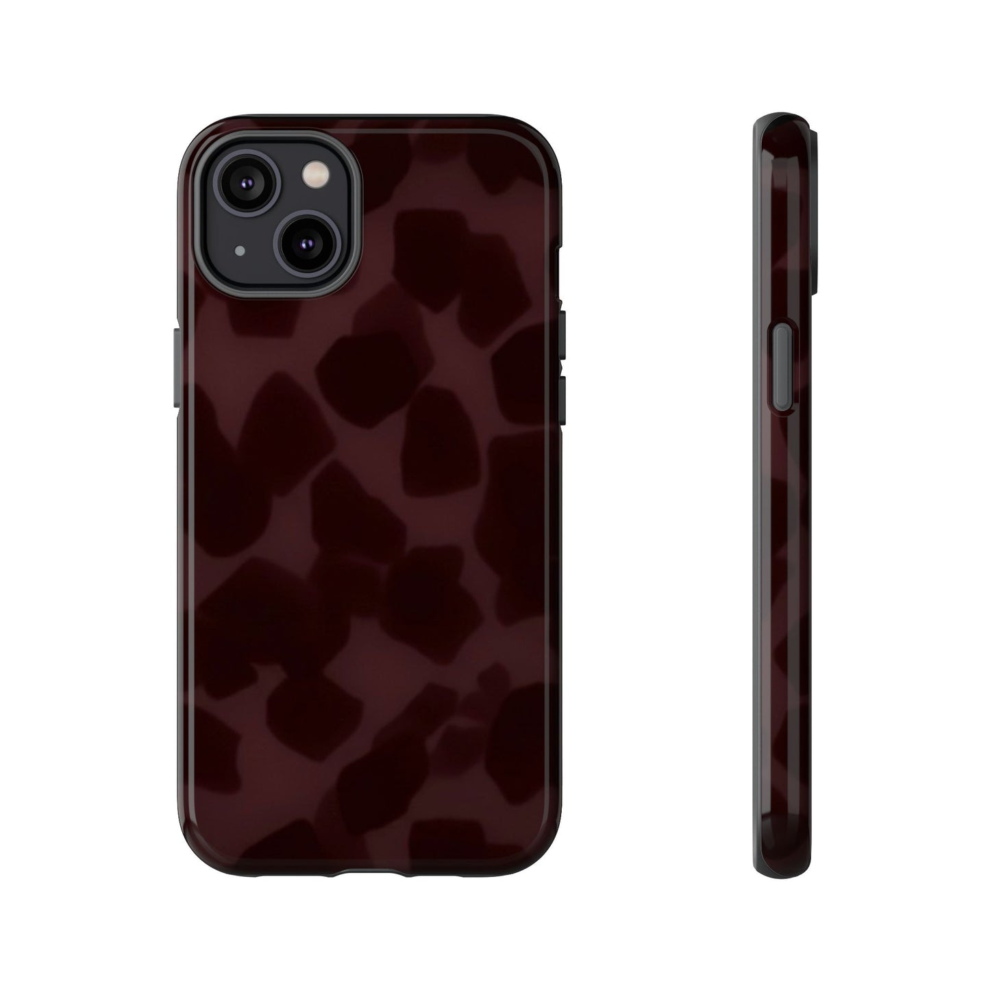 Maroon Jumbo Tortoise shell Stylish Phone Cases, Durable Phone Cover, Cheetah Print Case, Trendy Mobile Accessories, Unique Gift Ideas