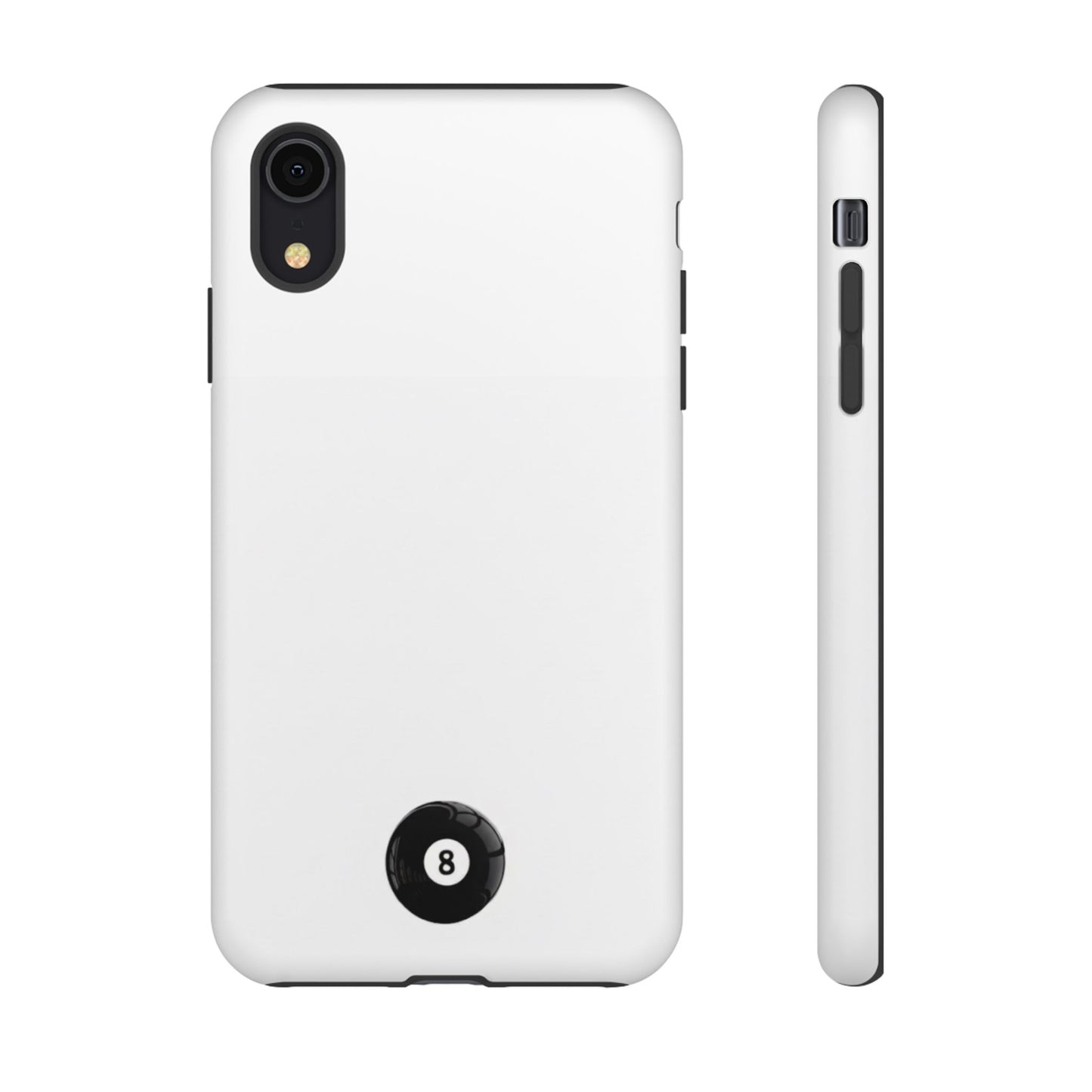 Small 8ball Centered Tough Case, amazing gifts for him, her White phone case