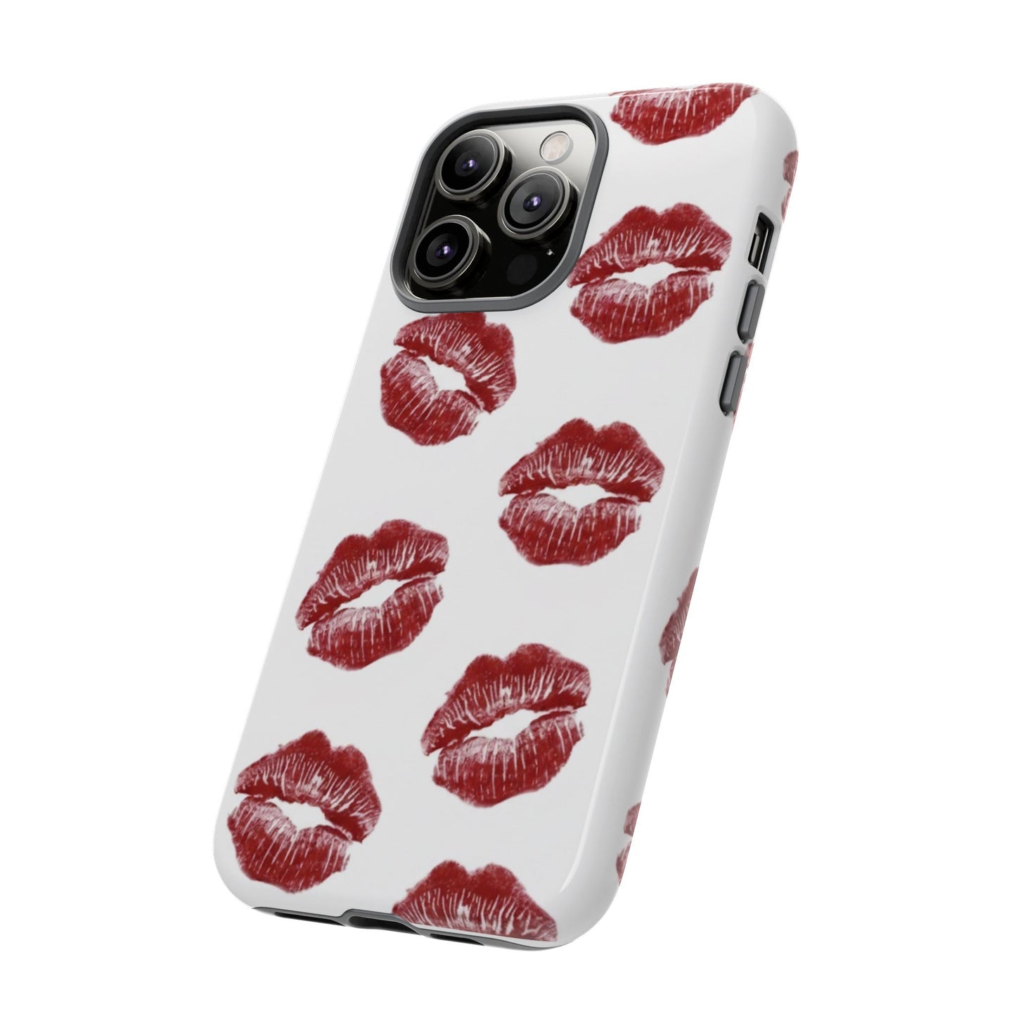 Kiss Mark Phone Case - Stylish Tough Cases for Couples, Valentine’s Day Gifts, Trendy Mobile Accessories, Chic Phone Covers