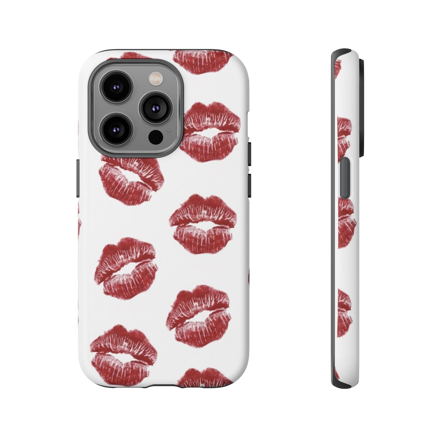 Kiss Mark Phone Case - Stylish Tough Cases for Couples, Valentine’s Day Gifts, Trendy Mobile Accessories, Chic Phone Covers