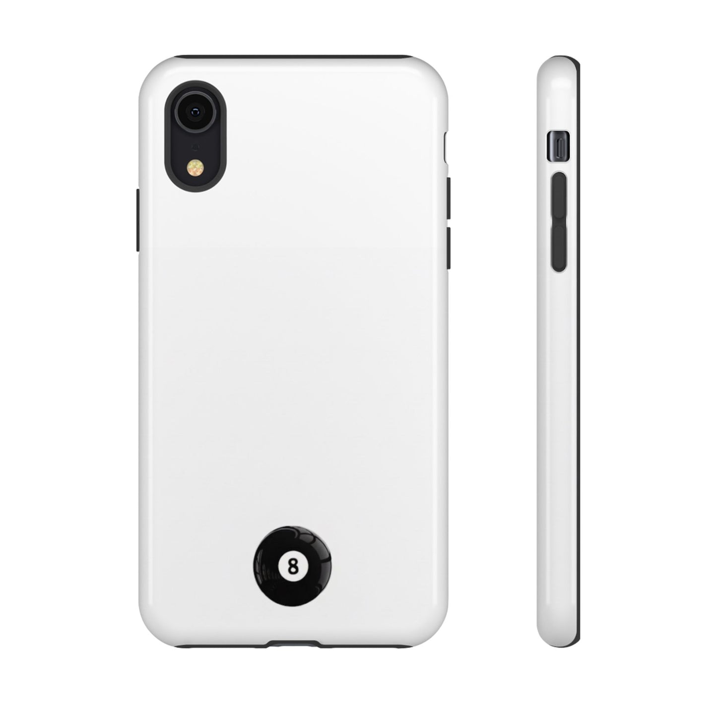 Small 8ball Centered Tough Case, amazing gifts for him, her White phone case
