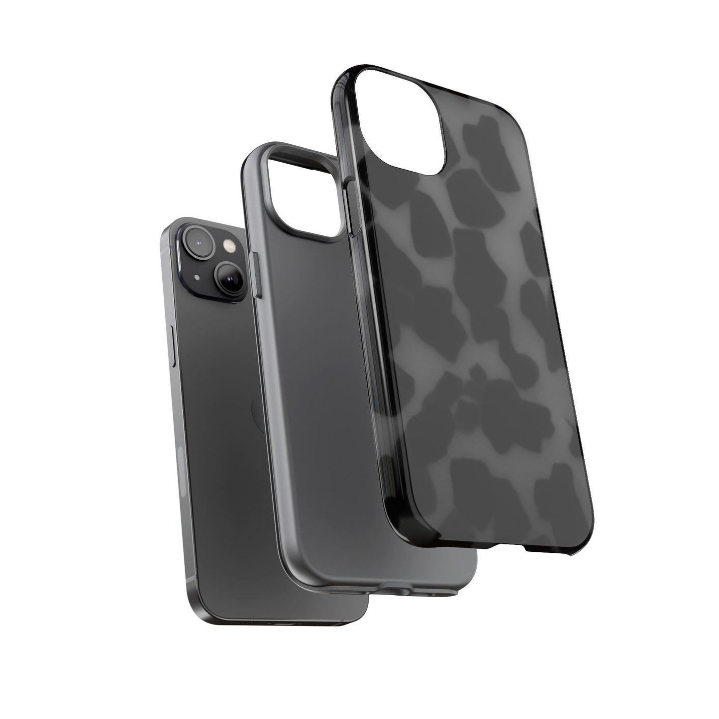 Jumbo tortoise shell Black Stylish Phone Case - Durable Protection, Trendy Design, Gift for Her, Fashion Accessories, Cow Print Phone Cover