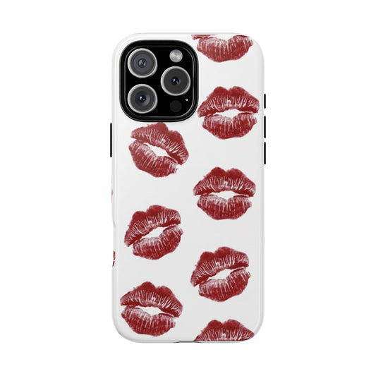 Kiss Mark Phone Case - Stylish Tough Cases for Couples, Valentine’s Day Gifts, Trendy Mobile Accessories, Chic Phone Covers