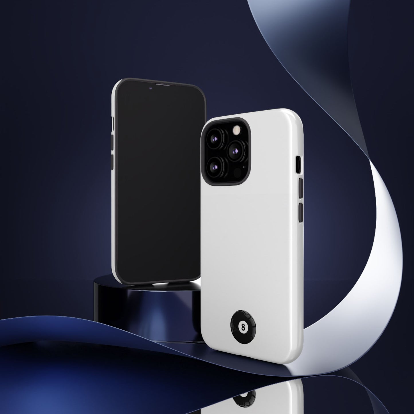 Small 8ball Centered Tough Case, amazing gifts for him, her White phone case