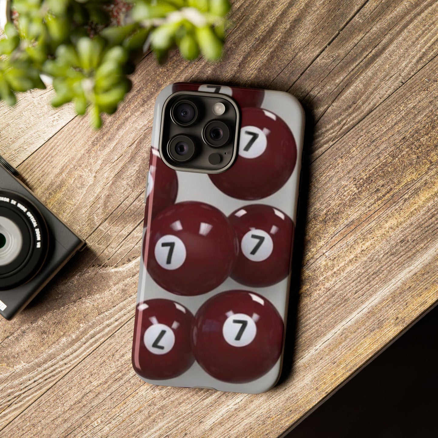 7ball red case Tough Case, scattered 7ball 8ball pool ball case matte or shiny